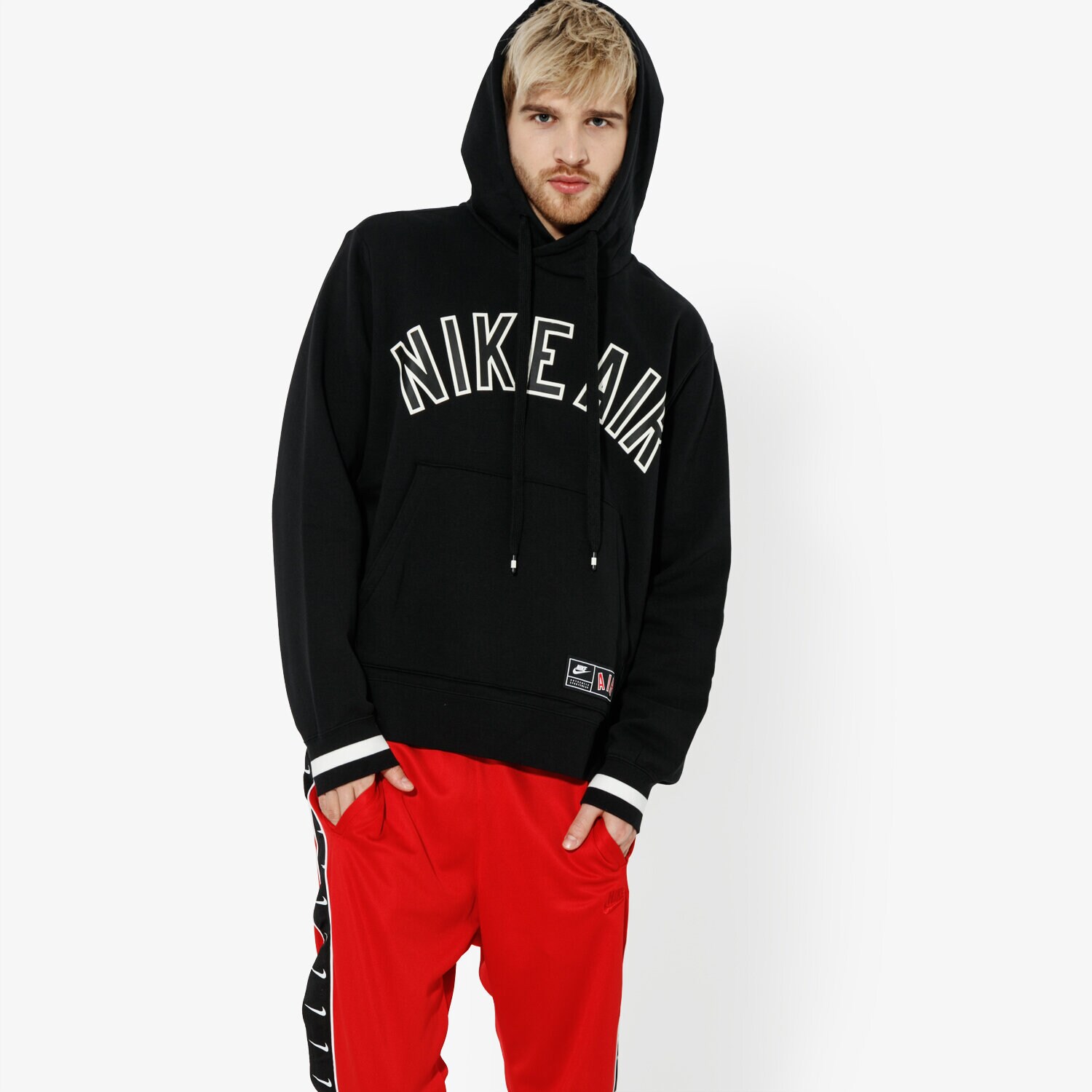 Herren NIKE SWEATSHIRT M NSW NIKE AIR HOODIE PO FLC SPORTSWEAR AR1817-010 Schwarz
