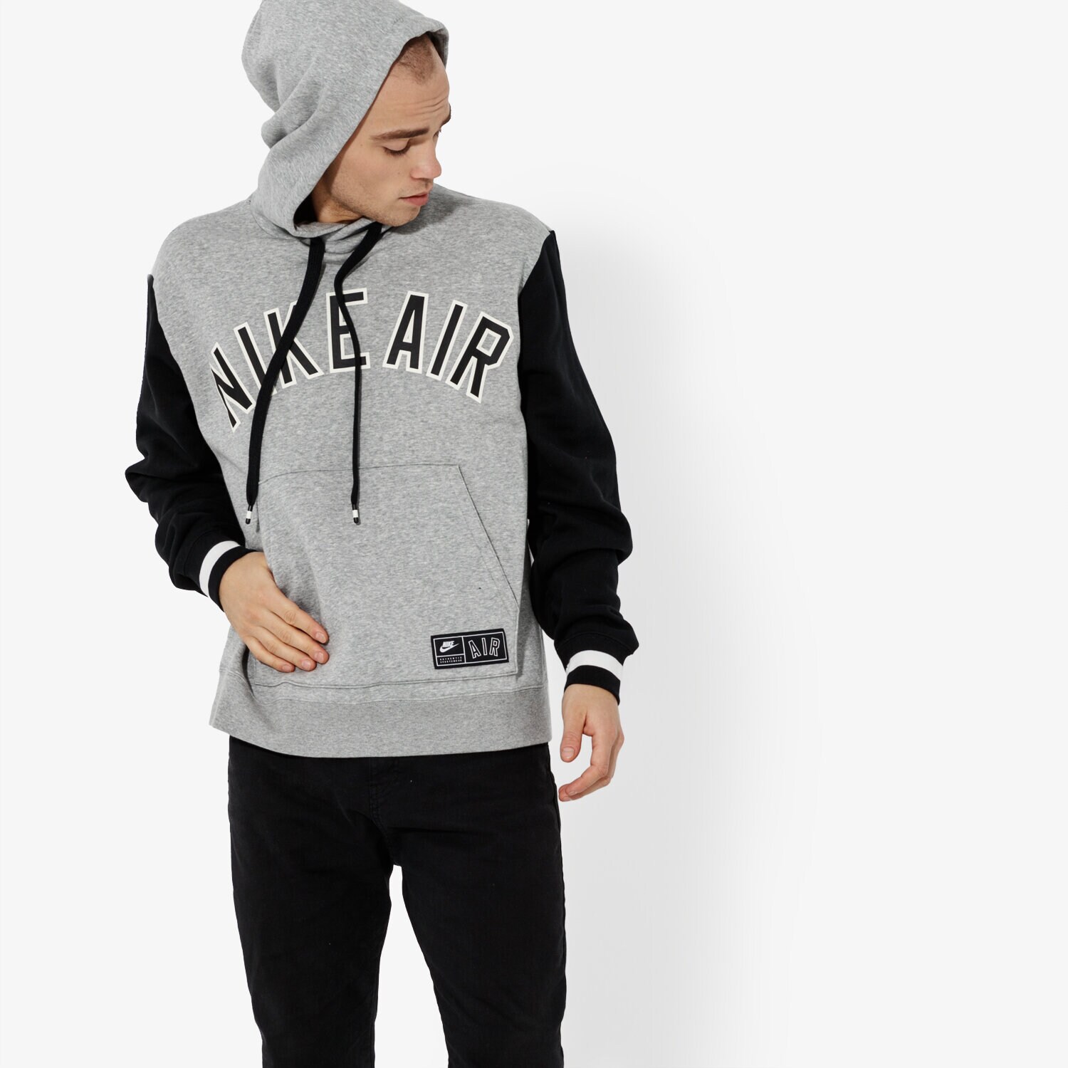 NIKE SWEATSHIRT M NSW NIKE AIR HOODIE PO FLC SPORTSWEAR Grau AR1817 063 Sizeer