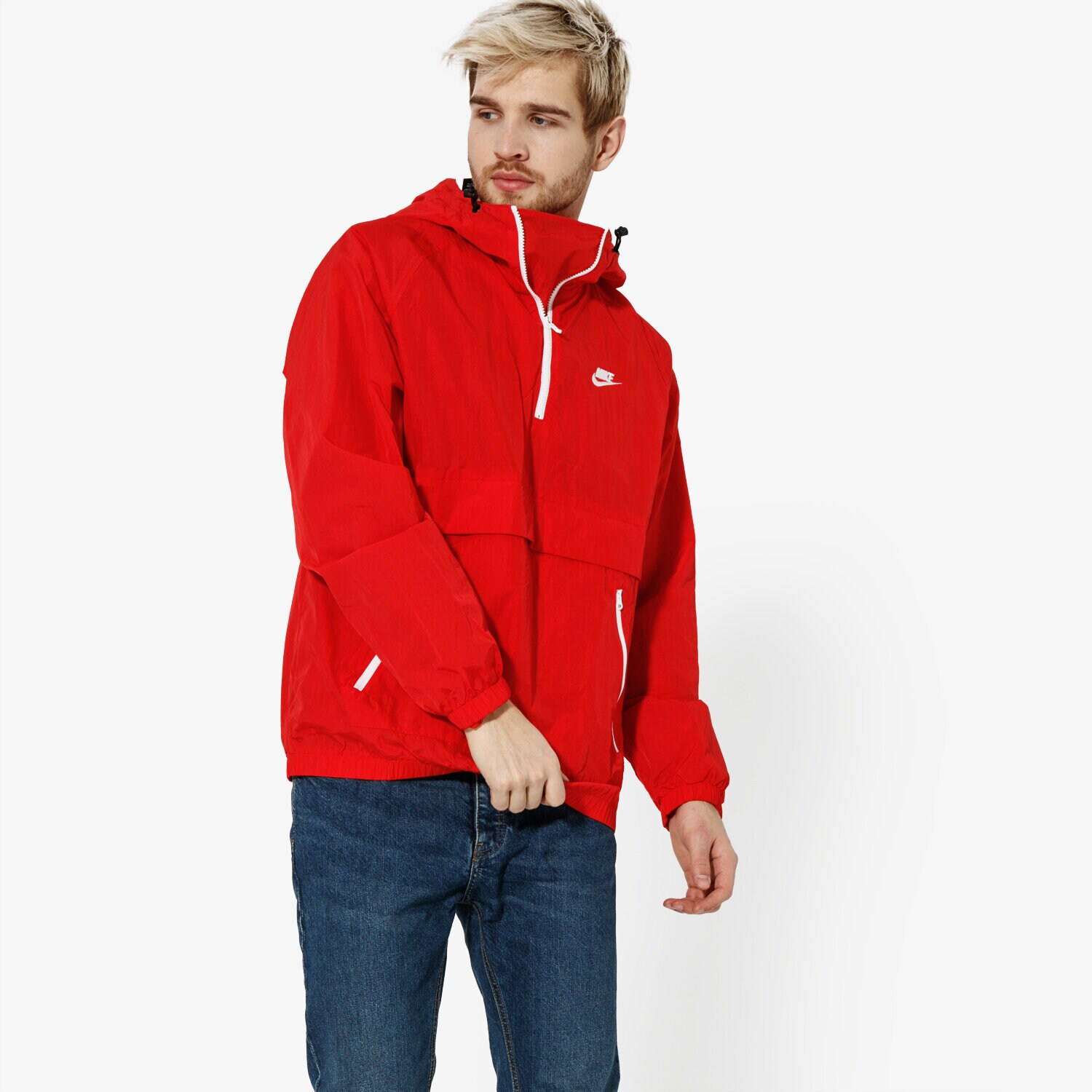 Herren Übergangsjacke NIKE JACKE M NSW JKT HD WVN ANRK SPORTSWEAR AR2212-657 Rot