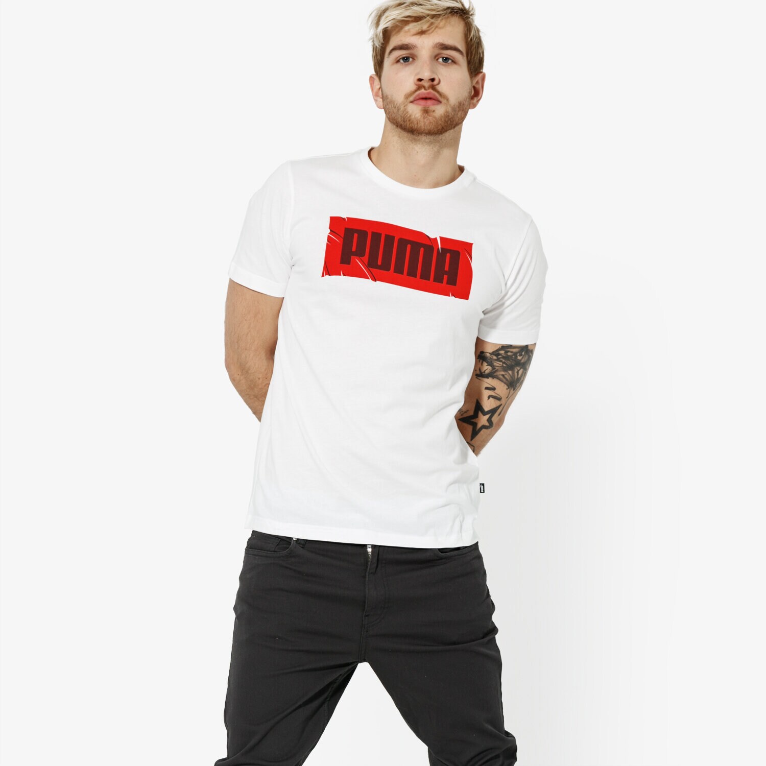 Herren T-Shirt PUMA T-SHIRT SS WORDING TEE GRAPHIC 85407202 Weiß