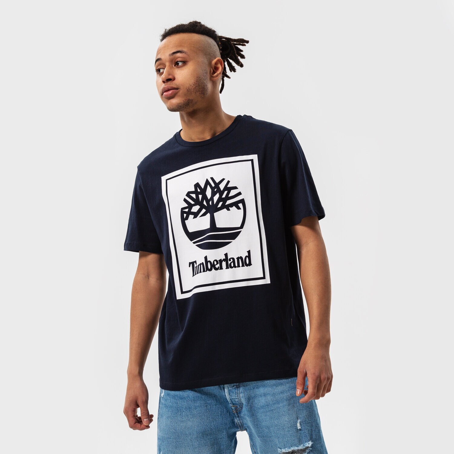 Herren T-Shirt TIMBERLAND T-SHIRT YC SS STACK LOGO TEE TB0A2AJ1U101 Dunkelblau