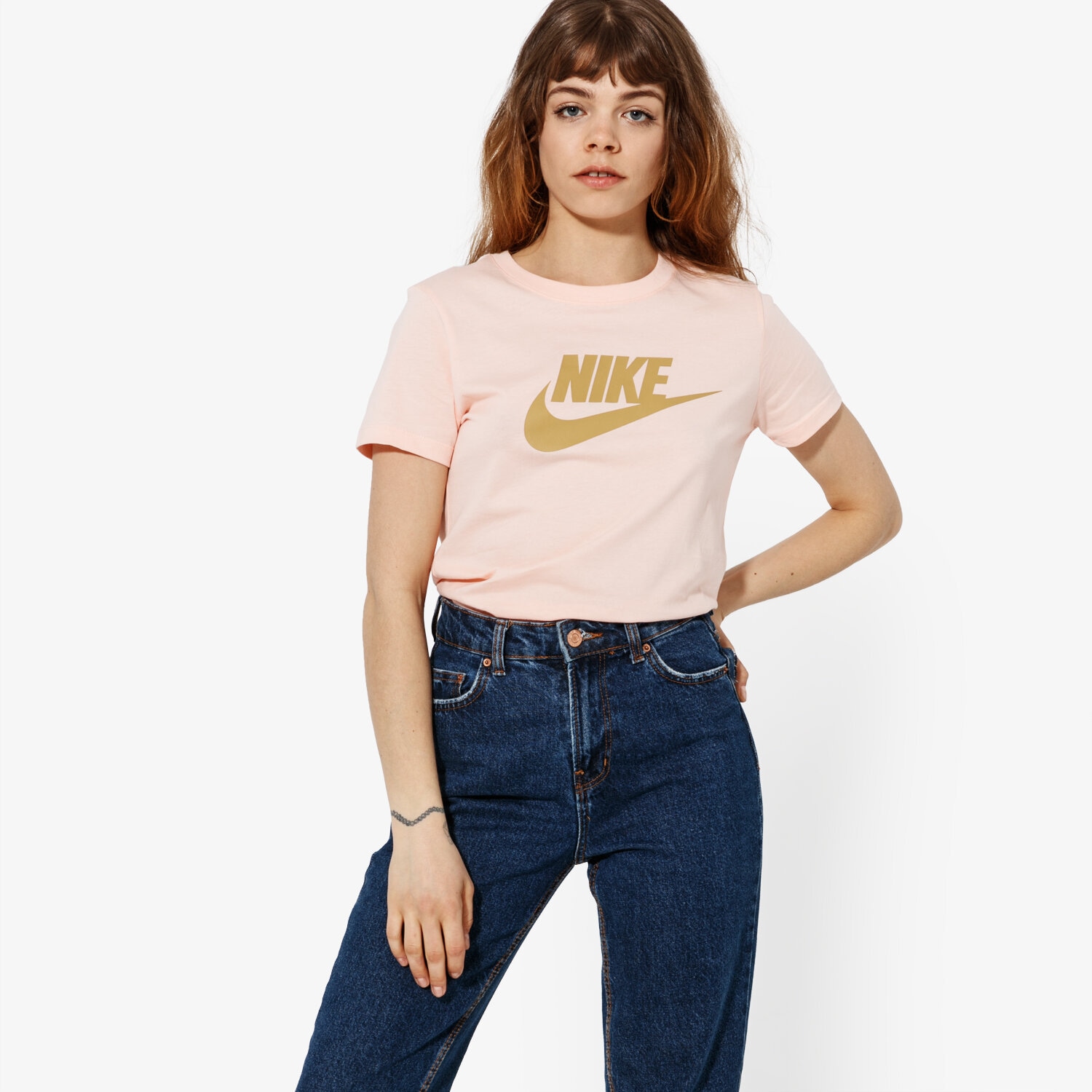 Damen T-Shirt NIKE T-SHIRT SS W NSW TEE ESSNTL ICON FUTURA SPORTSWEAR BV6169-664 Rosa