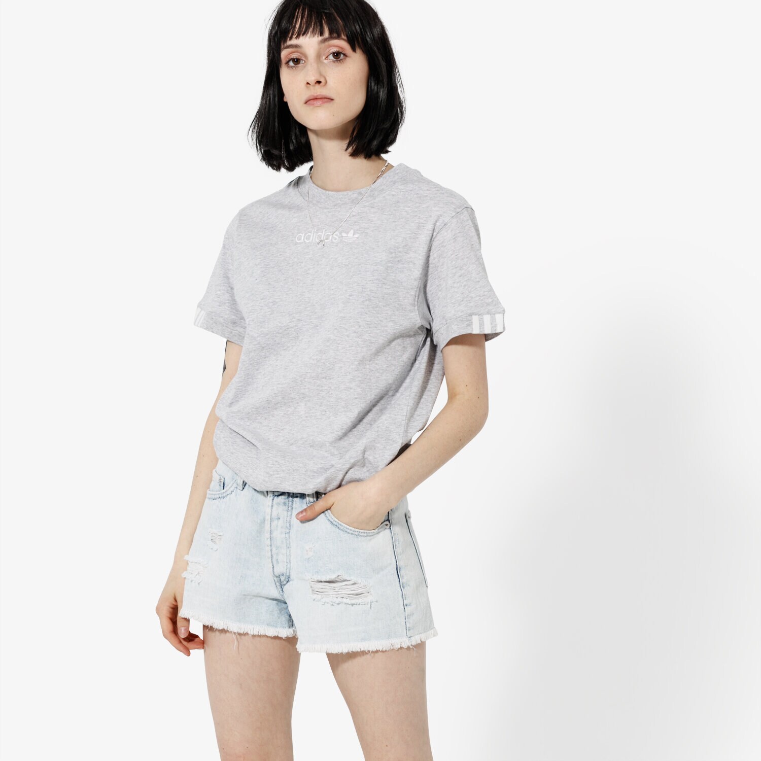 Damen T-Shirt ADIDAS T-SHIRT SS COEEZE T SHIRT COEEZE DU7191 Grau