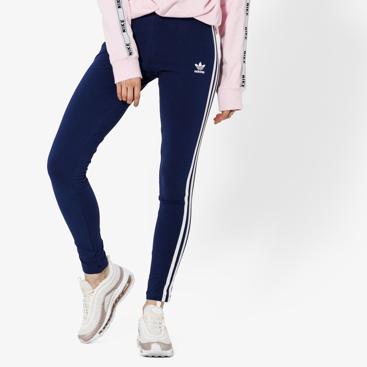 Damen Hosen ADIDAS LEGGINGS 3 STR TIGHT ADICOLOR DV2615 Dunkelblau