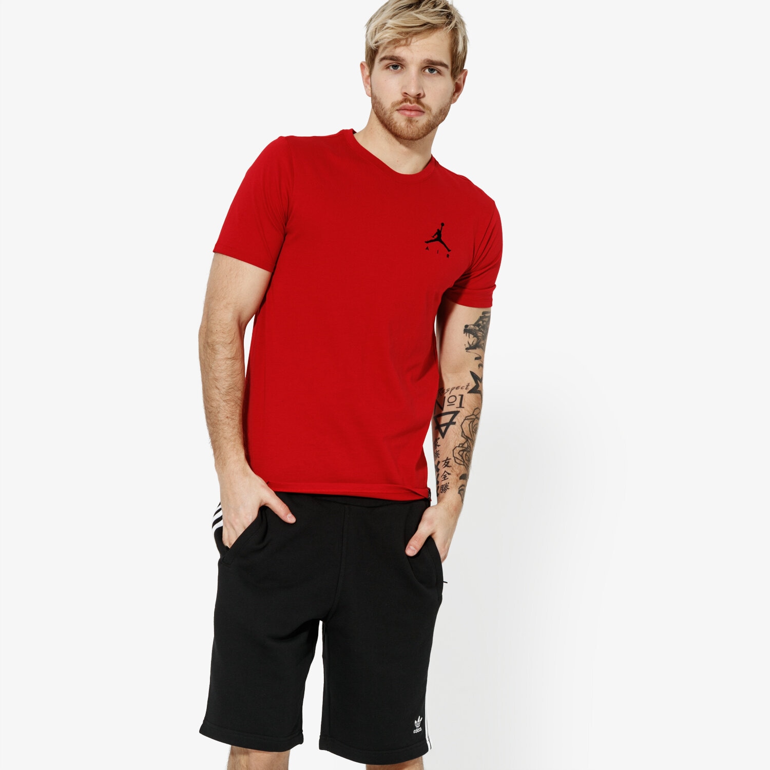 Herren T-Shirt JORDAN T-SHIRT SS JMPMN AIR EMBRD TEE JORDAN OFF CRT BBALL AH5296-687 Rot
