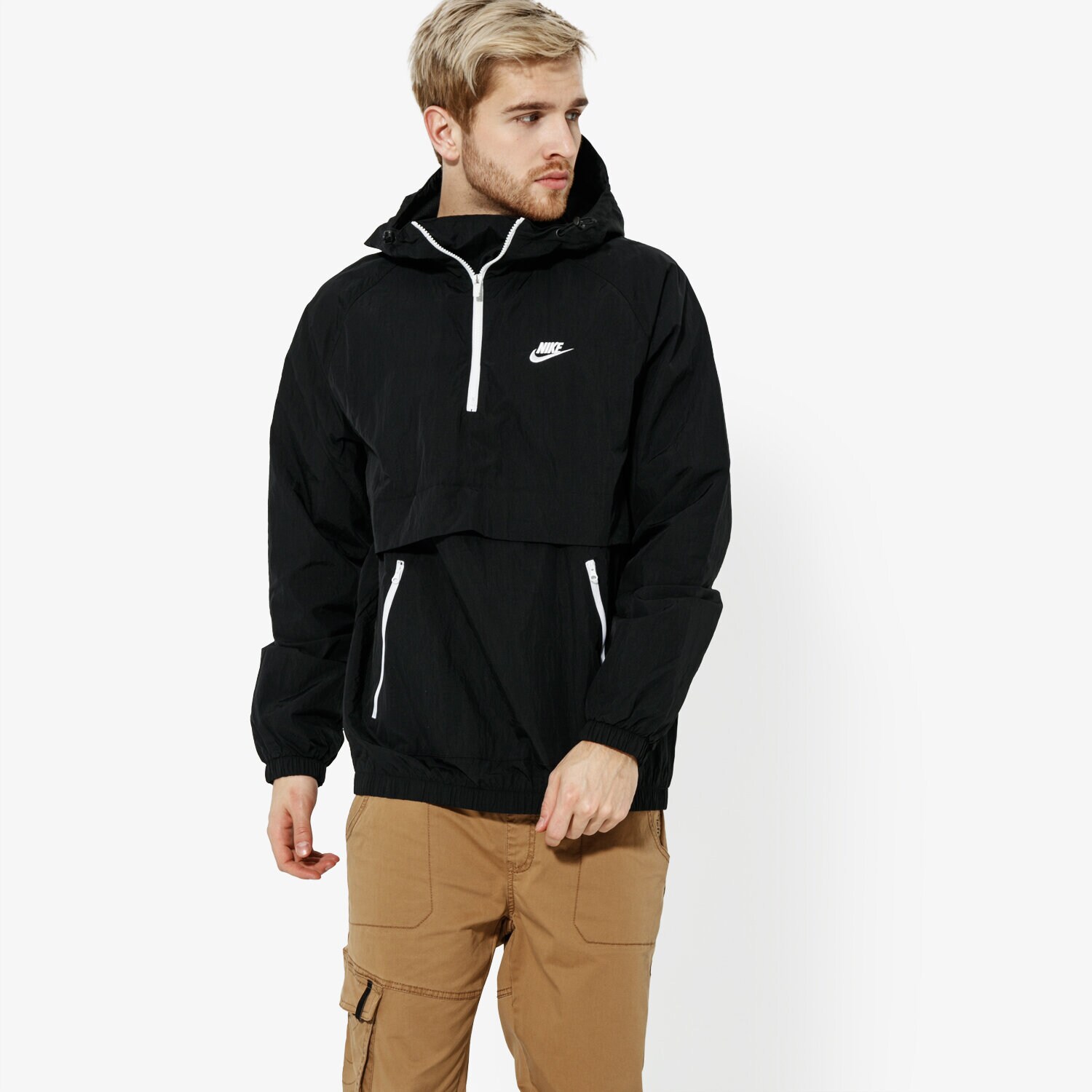 Herren Übergangsjacke NIKE JACKE M NSW JKT HD WVN ANRK SPORTSWEAR AR2212-010 Schwarz