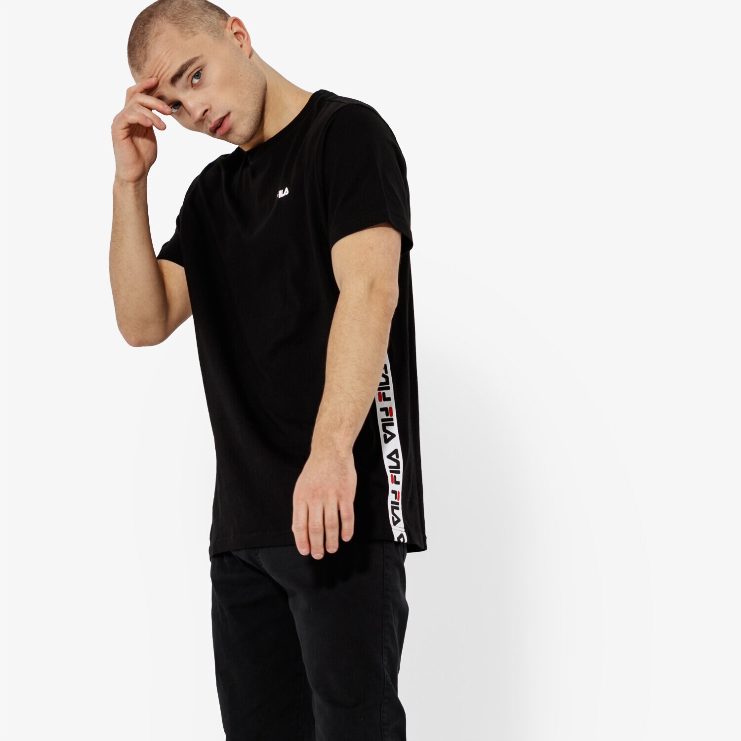 Herren T-Shirt FILA T-SHIRT SS TALAN TEE SS 682362002 Schwarz