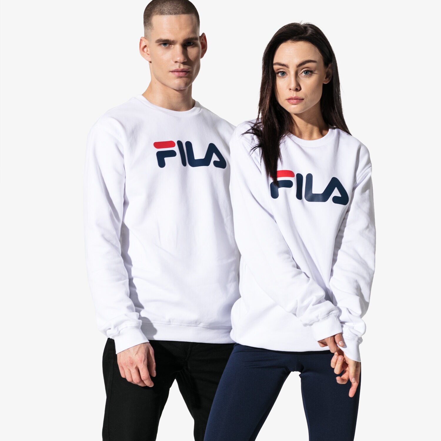 Herren FILA SWEATSHIRT PURE CREW SWEAT 681091M67 Weiß
