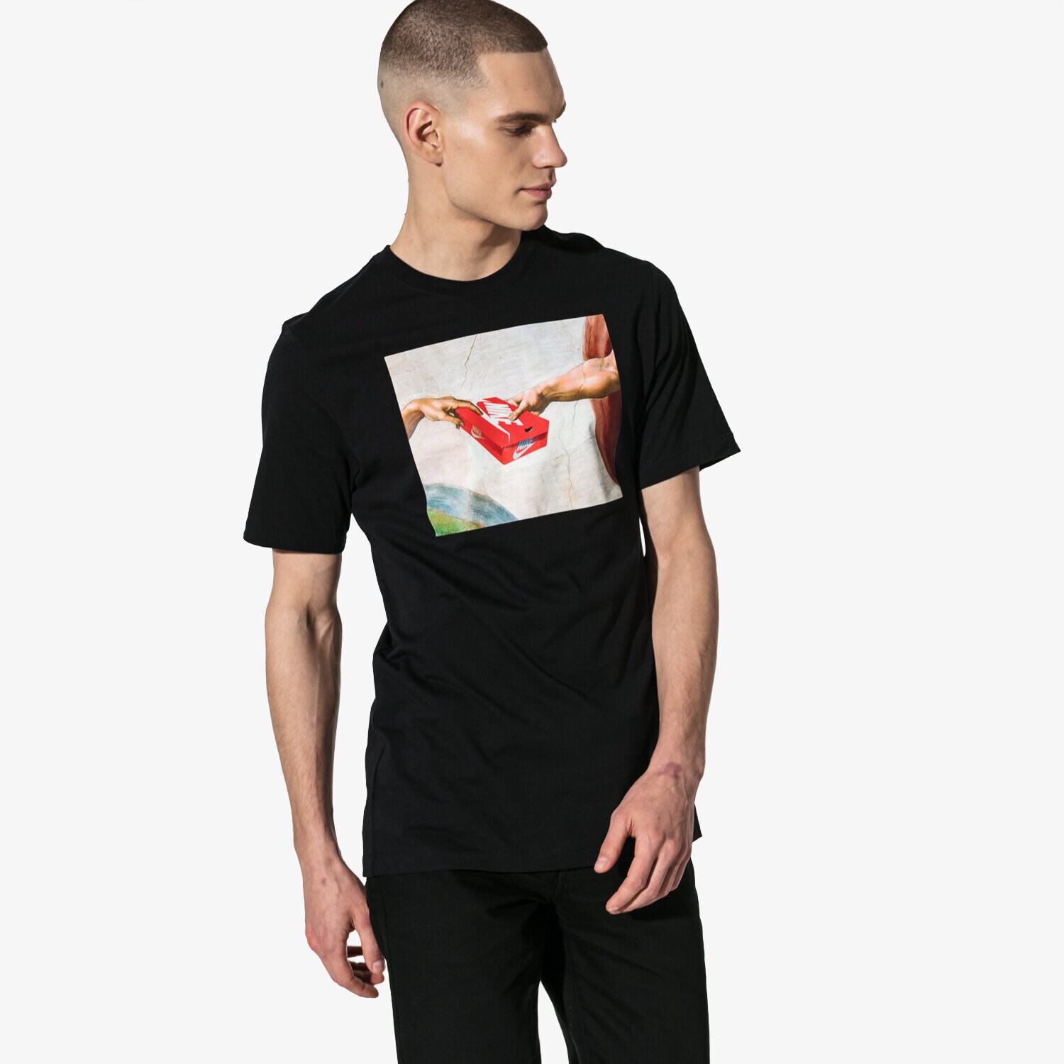 Herren T-Shirt NIKE T-SHIRT SS M NSW TEE FTWR PACK 3 SPORTSWEAR AR5052-010 Schwarz