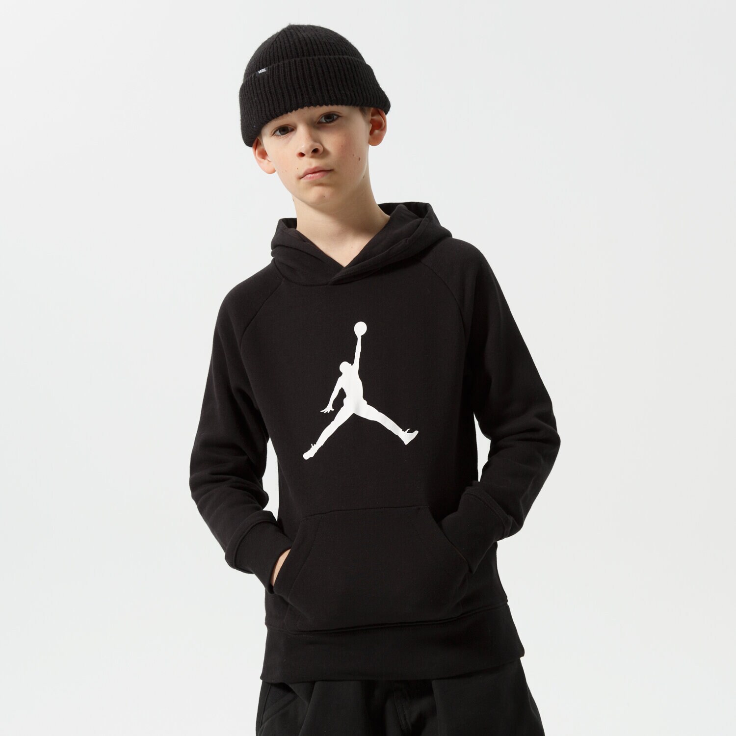 Kinder JORDAN HOODIE JDB JUMPMAN LOGO FLEECE PO BOY 956326-023 Schwarz