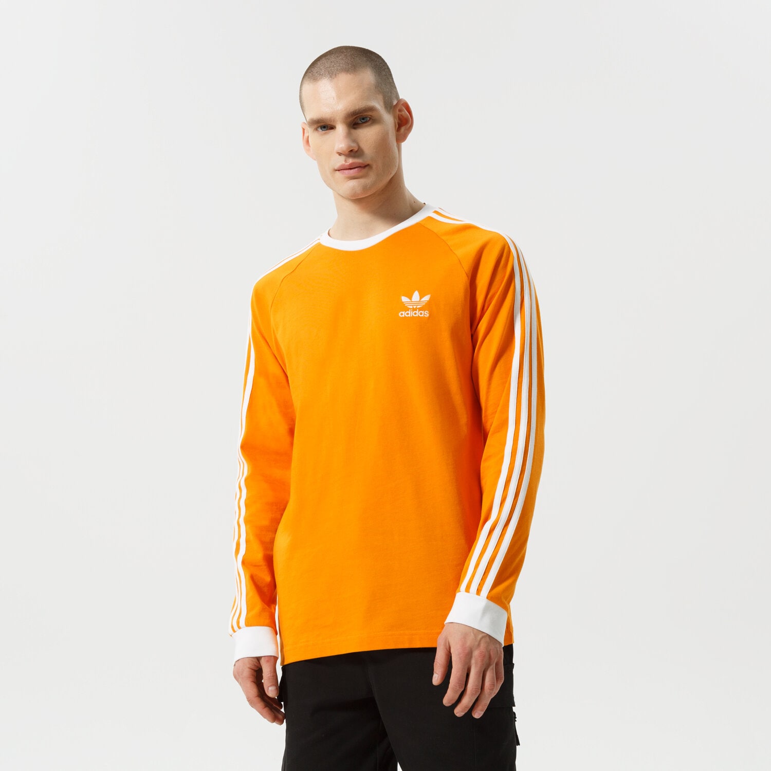 Herren T-Shirt ADIDAS T-SHIRT 3-STRIPES LS T HE9531 Orange