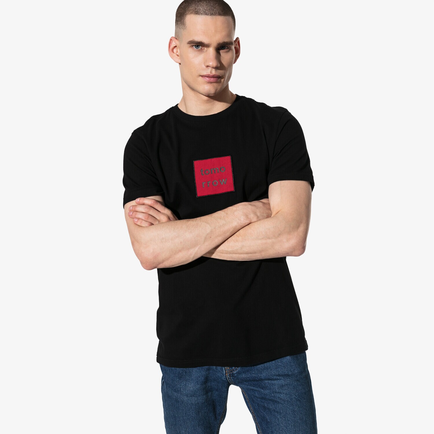 Herren T-Shirt CONFRONT T-SHIRT SS BIG LOGO TEE CF19TSM03001 Schwarz