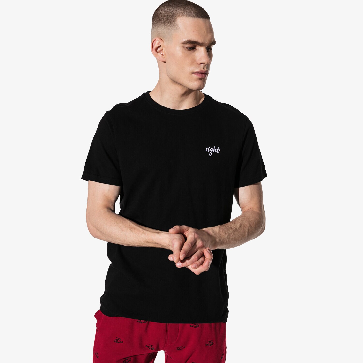 Herren T-Shirt CONFRONT T-SHIRT SS LEFT CF19TSM78001 Schwarz