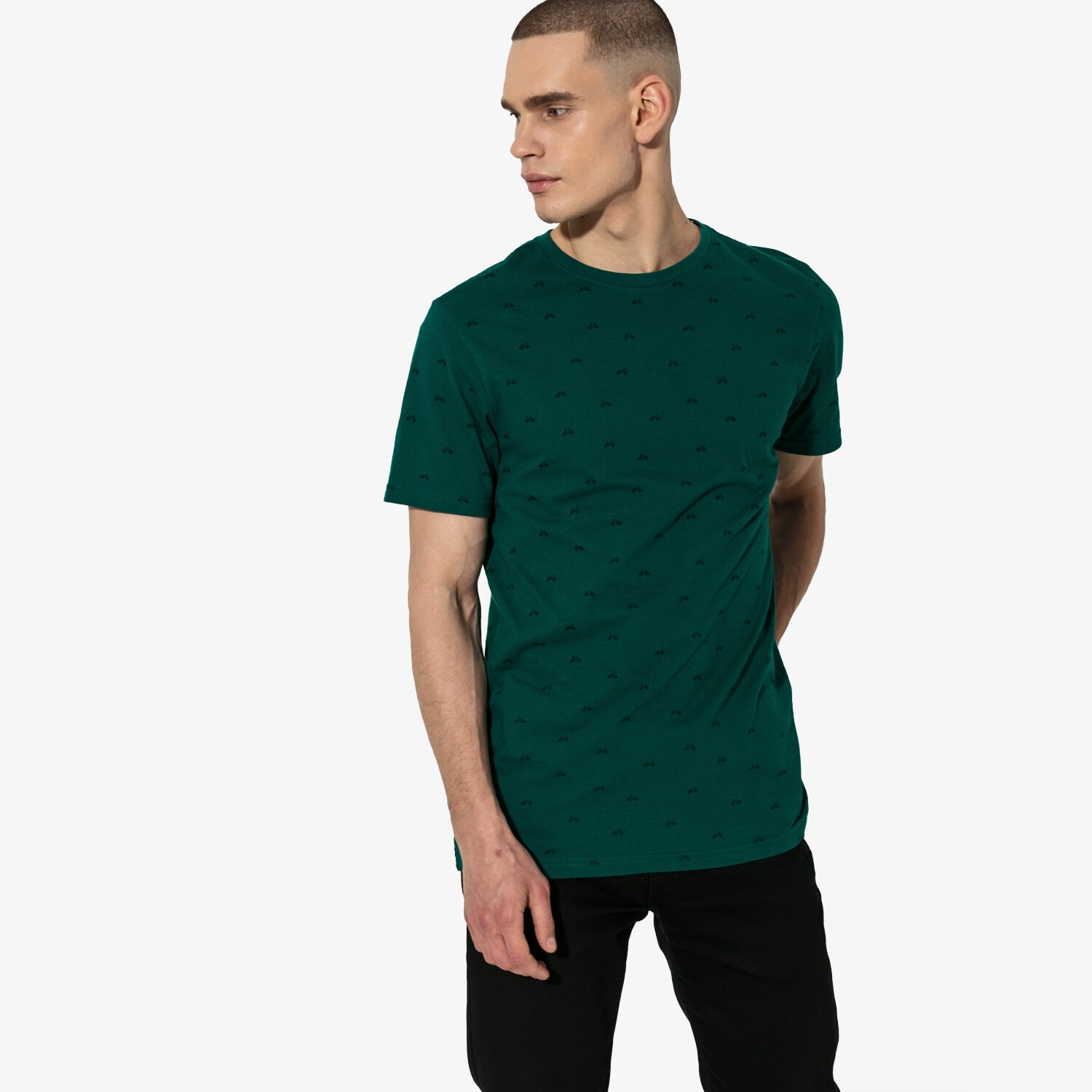 Herren T-Shirt CONFRONT T-SHIRT SS BICYCLES CF19TSM85001 Grün