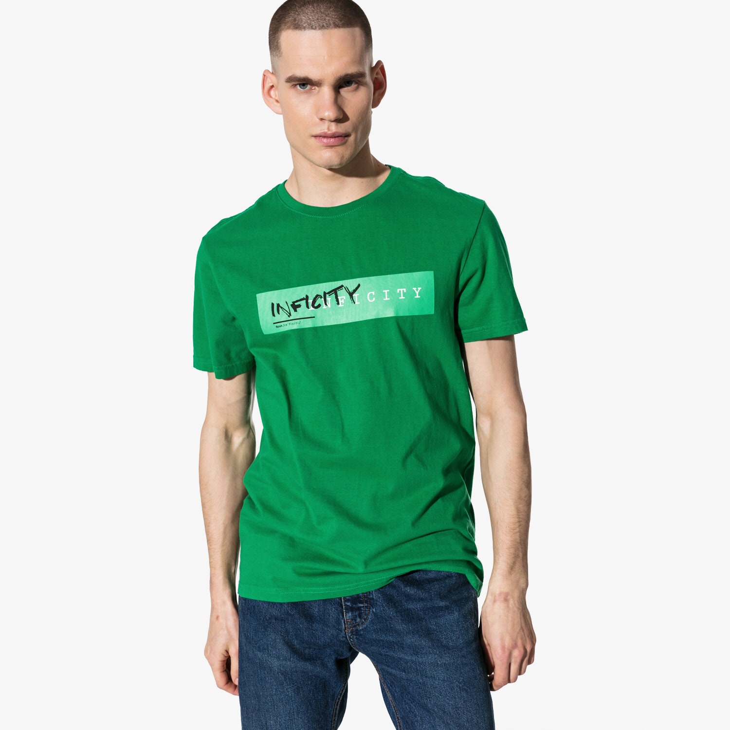 Herren T-Shirt CONFRONT T-SHIRT SS INFICITY CF19TSM89001 Grün