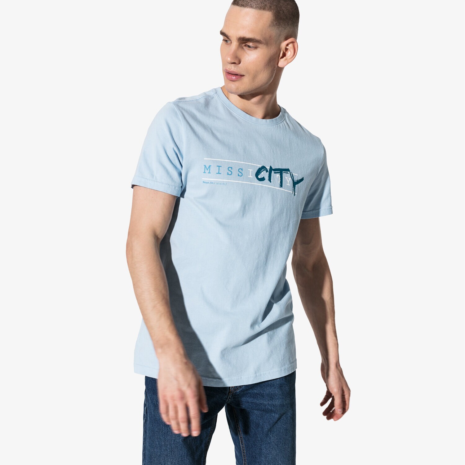 Herren T-Shirt CONFRONT T-SHIRT SS MISSI CF19TSM87001 Blau
