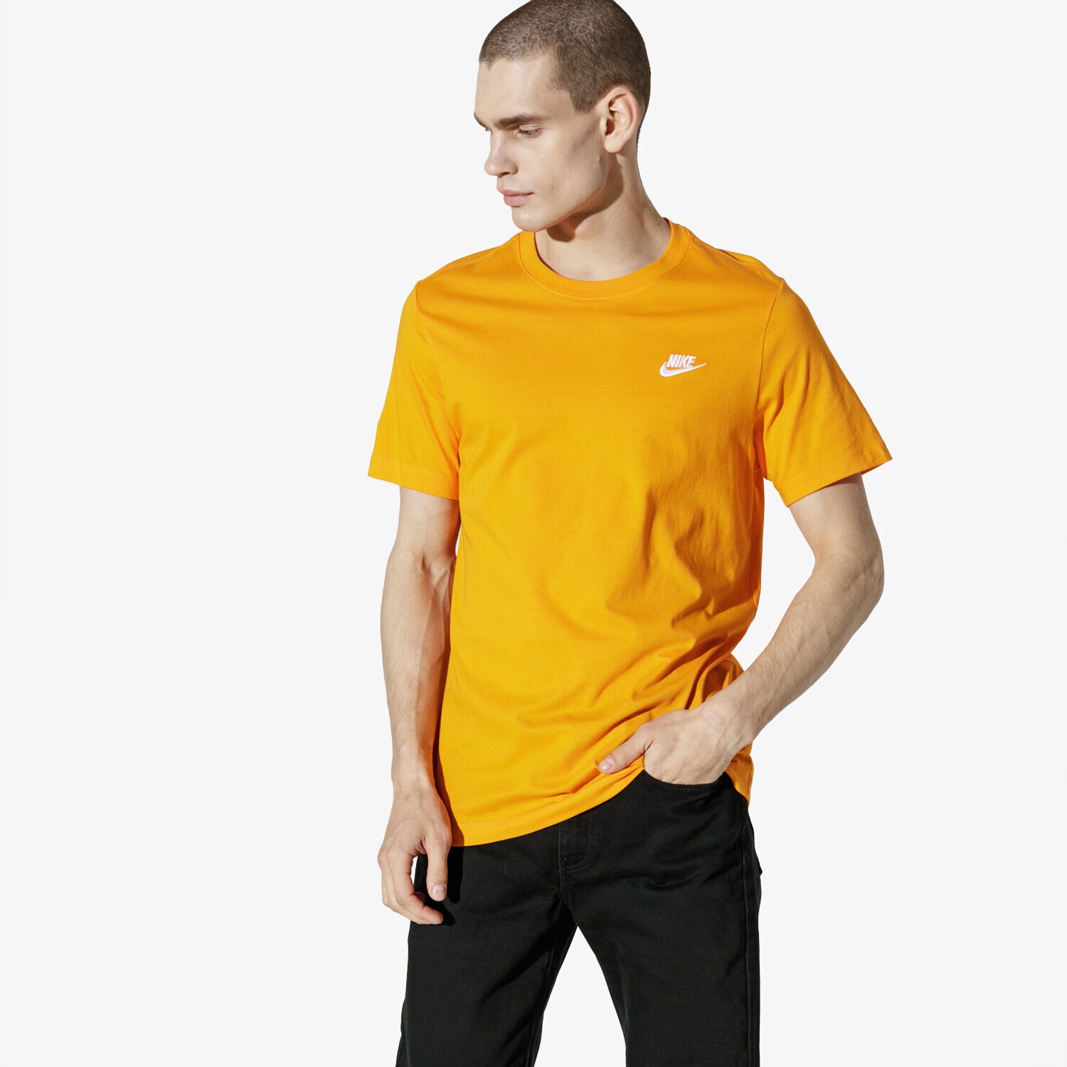 Herren T-Shirt NIKE T-SHIRT SS M NSW CLUB TEE AR4997-833 Orange