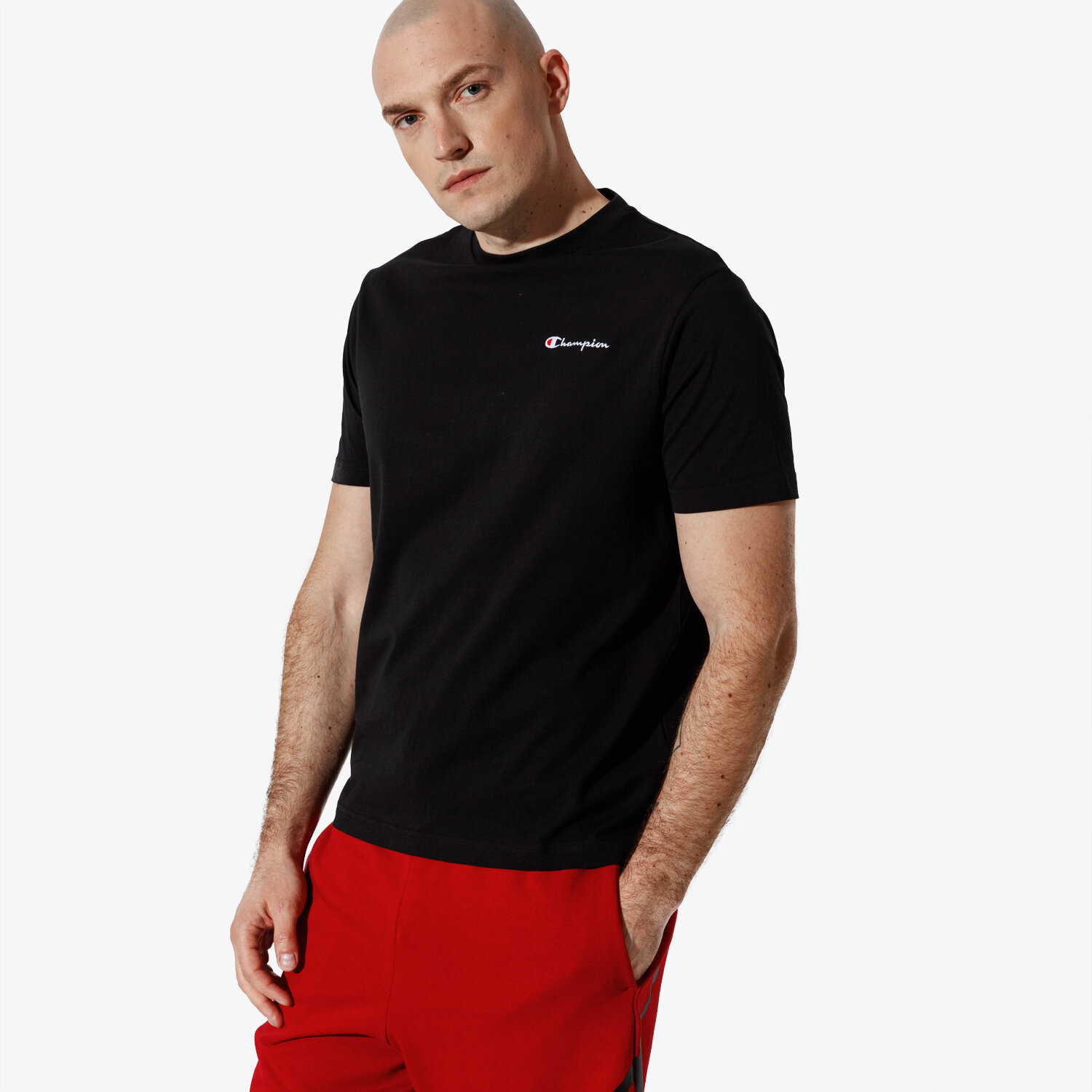 Herren T-Shirt CHAMPION T-SHIRT SS BASIC T-SHIRT CHZ183180-2175 Schwarz