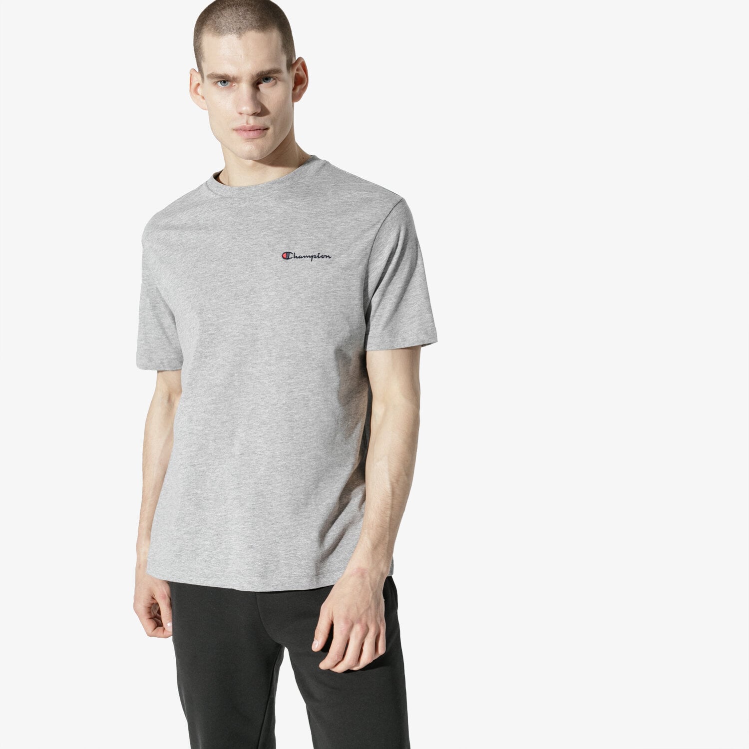 Herren T-Shirt CHAMPION T-SHIRT SS BASIC T-SHIRT CHZ183180-357 Grau