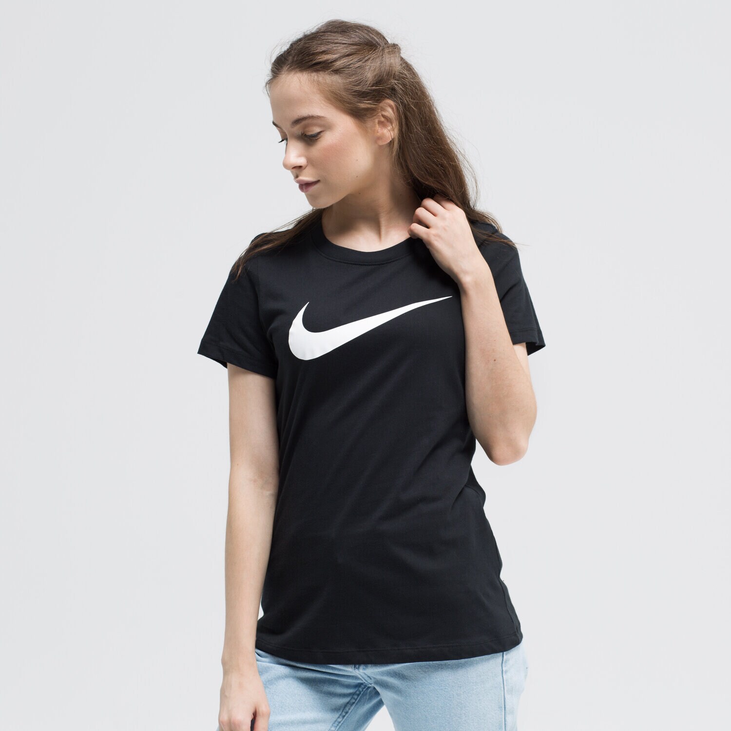 Damen T-Shirt NIKE T-SHIRT SS W NSW SWOOSH AR5360-010 Schwarz