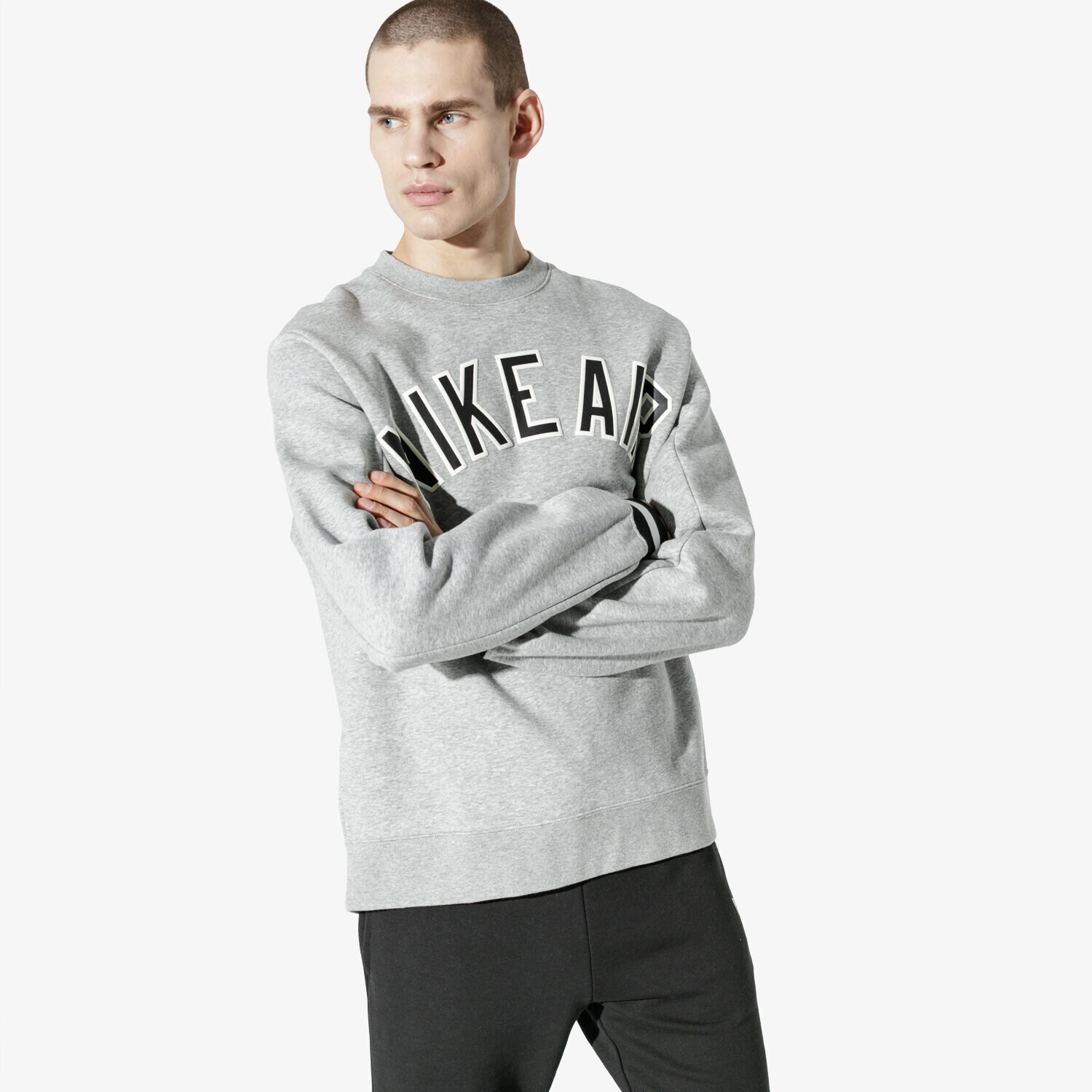 Herren NIKE SWEATSHIRT M NSW NIKE AIR CREW FLC AR1822-063 Grau
