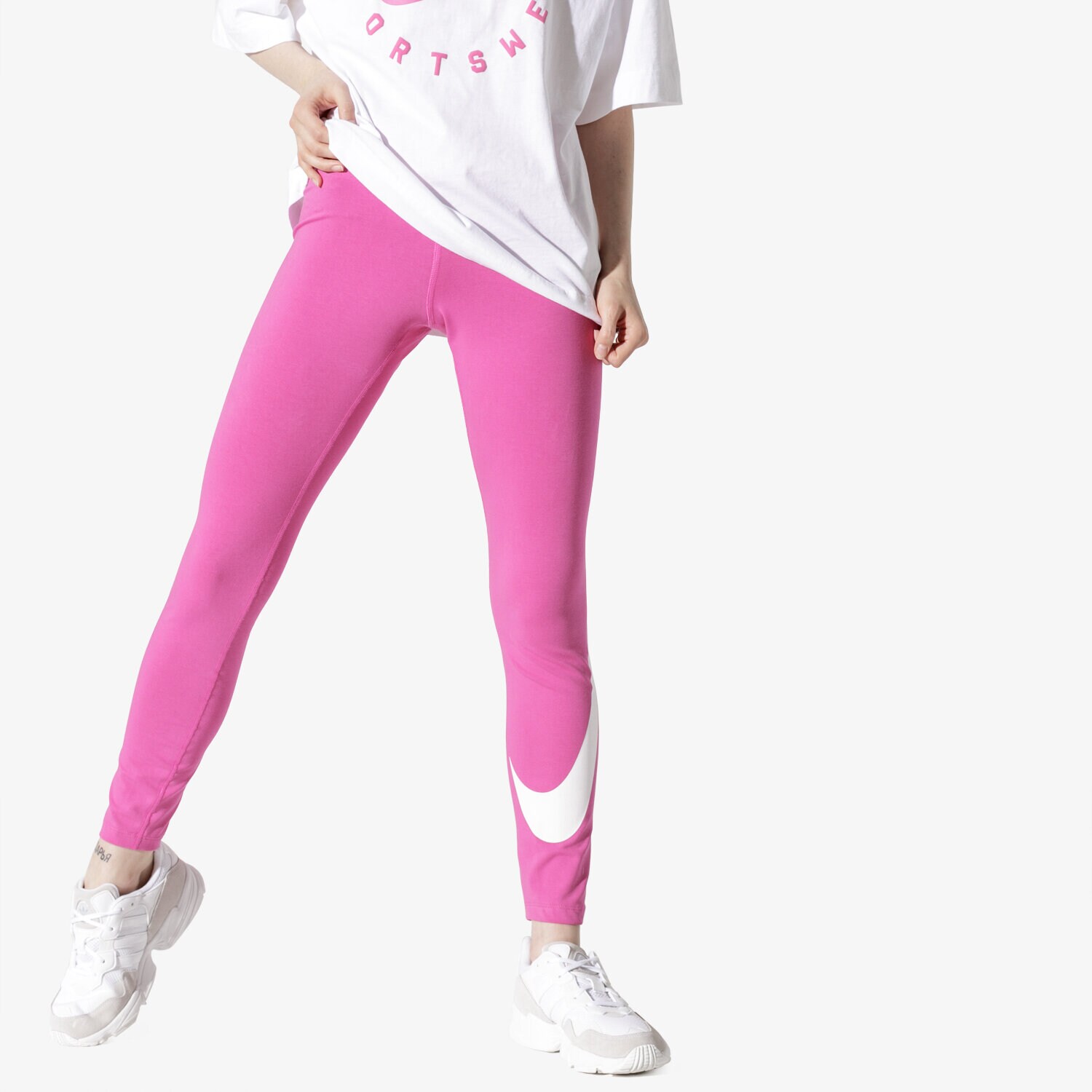 Damen Hosen NIKE LEGGINGS W NSW LEGASEE LGGNG SWOOSH AR3509-623 Rosa