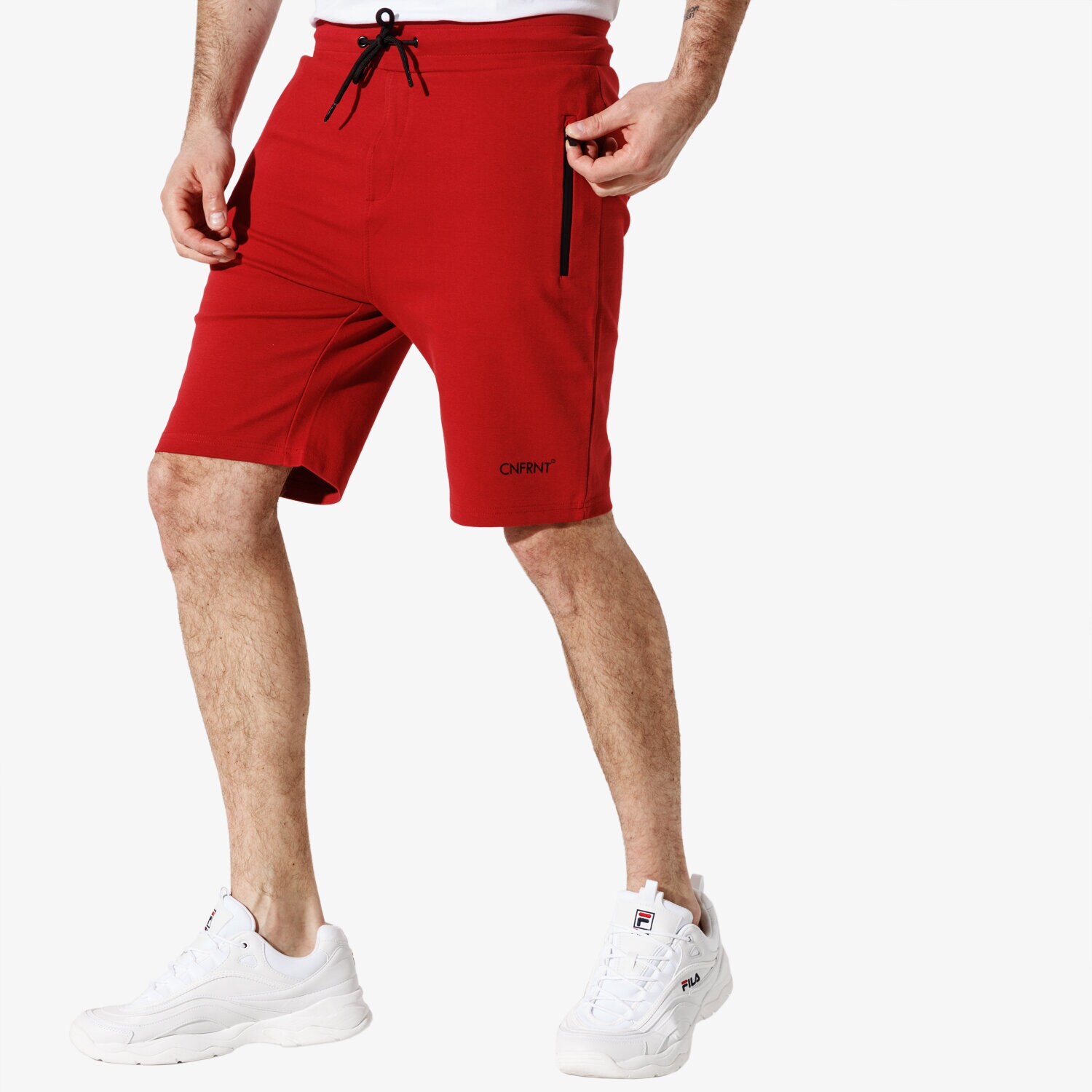 Herren Shorts CONFRONT SHORTS CNF ELASTIC SHORTS CF19SZM33001 Rot