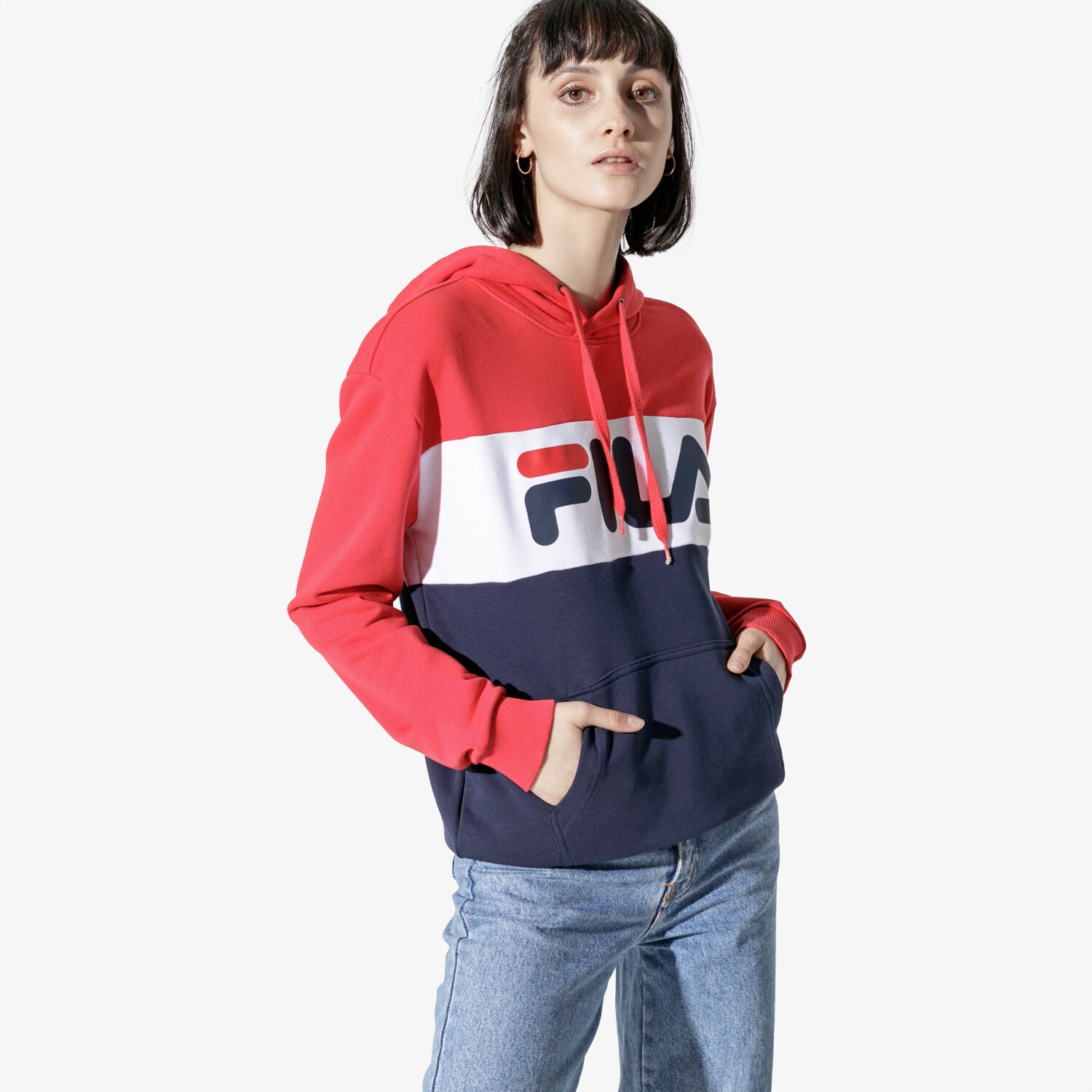 Damen FILA SWEATSHIRT LORI HOODIE SWEAT 687042G06 Dunkelblau