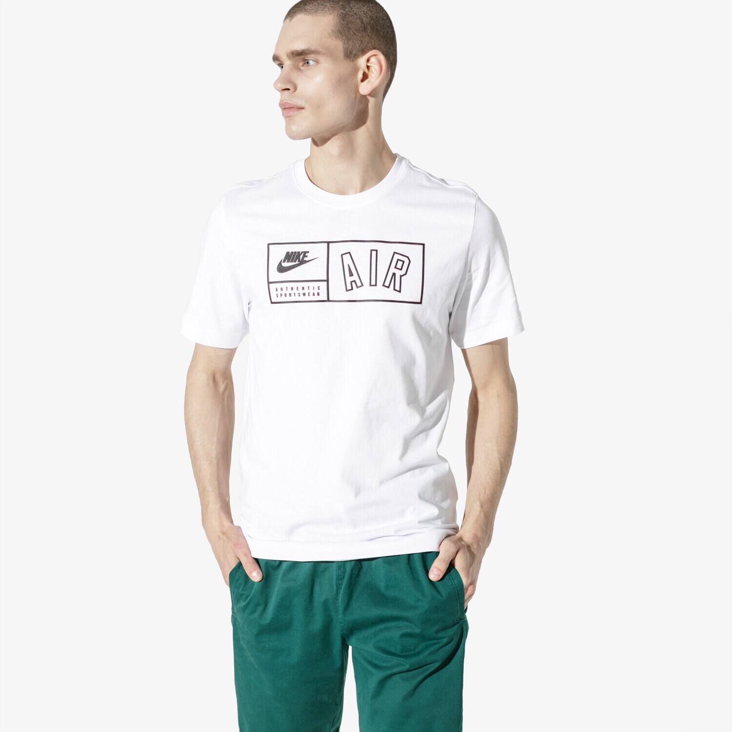Herren T-Shirt NIKE T-SHIRT SS M NSW TEE CLTR NIKE AIR AV9963-100 Weiß