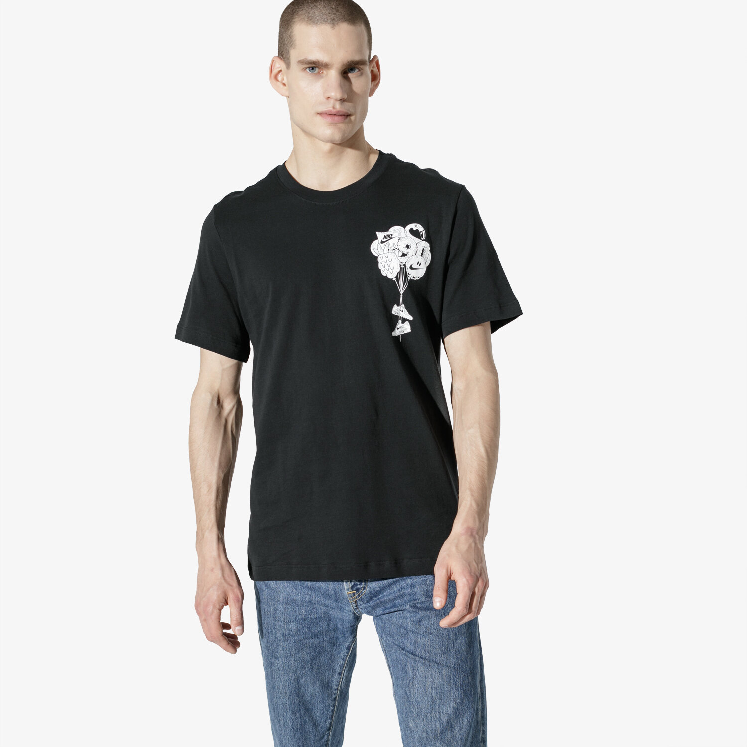 Herren T-Shirt NIKE T-SHIRT SS M NSW TEE SZNL AM 2 BQ0704-010 Schwarz