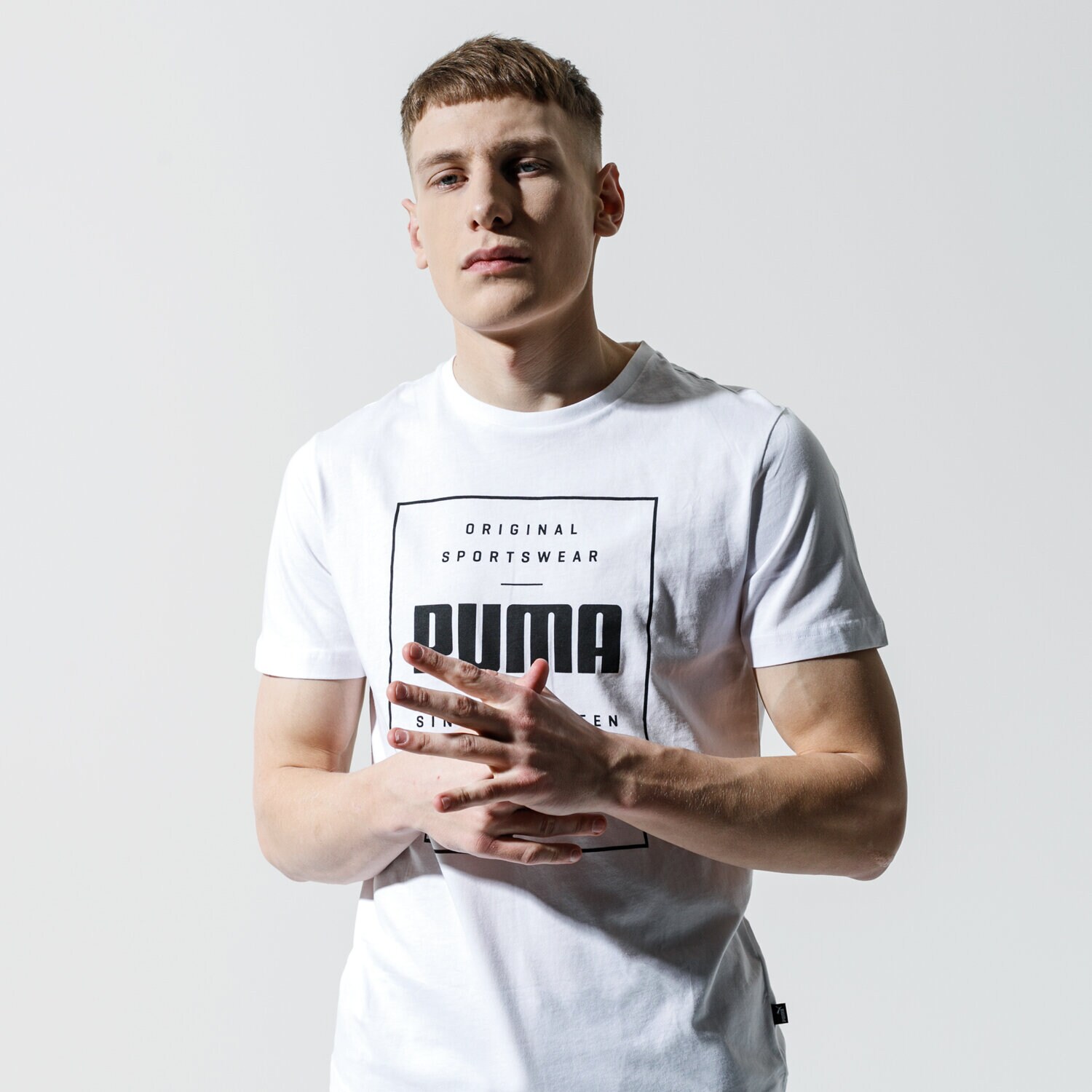 Herren T-Shirt PUMA T-SHIRT SS BOX PUMA 85407602 Weiß