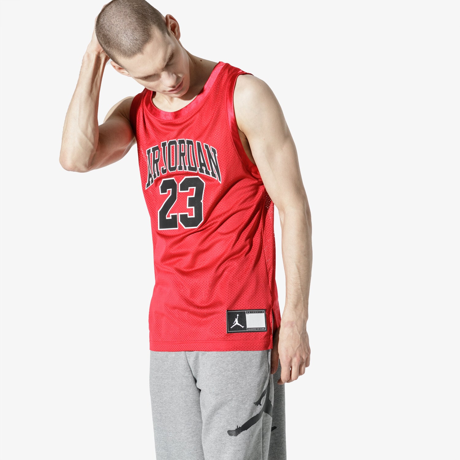 Herren Hosen JORDAN TANK DNA DISTORTED JERSEY AJ1140-687 Rot