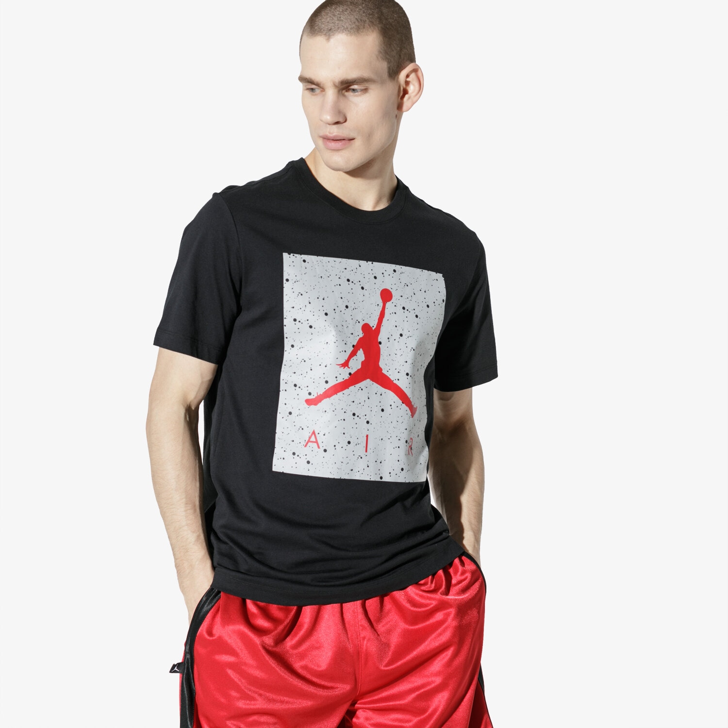 Herren T-Shirt JORDAN T-SHIRT SS POOLSIDE SS CTN CREW CD0542-011 Schwarz