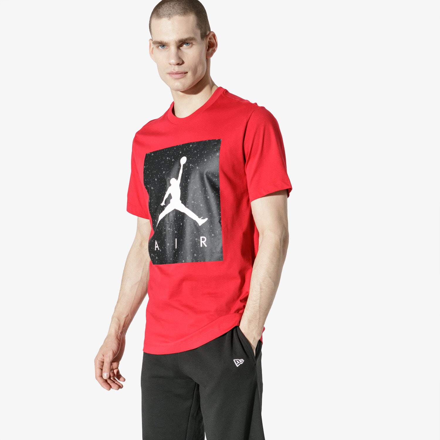 Herren T-Shirt JORDAN T-SHIRT SS POOLSIDE SS CTN CREW CD0542-687 Rot