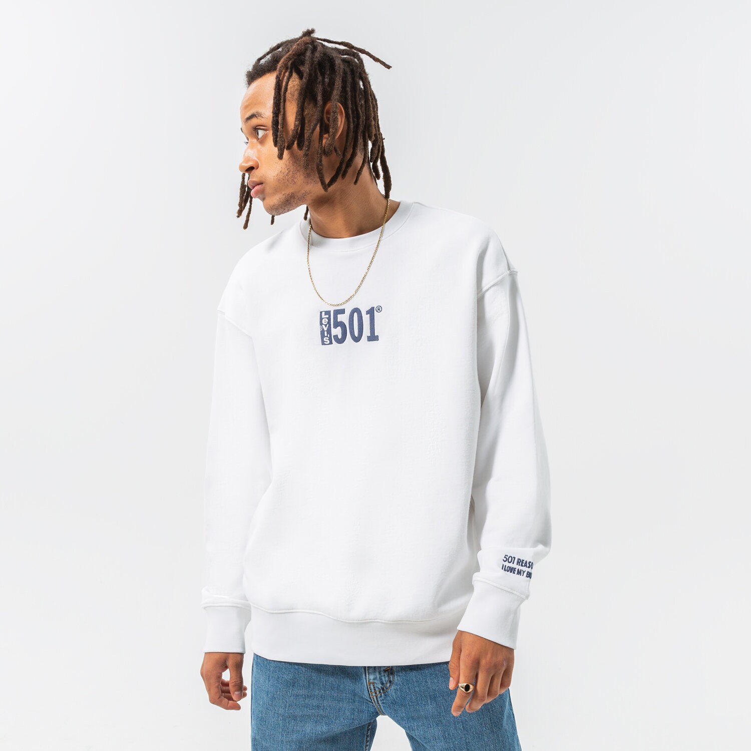 Herren LEVI'S SWEATSHIRT RELAXD GRAPHIC CREW 38712-0056 Weiß