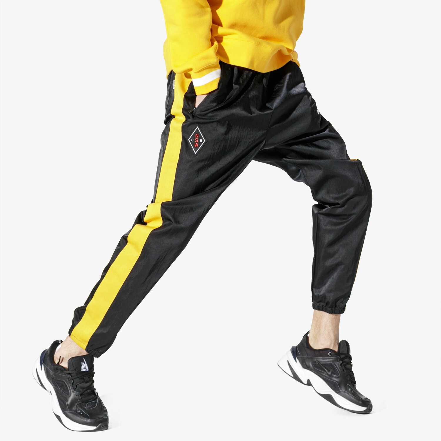 Herren Hosen NIKE HOSE M NSW NSP PANT WVN AR1628-011 Schwarz