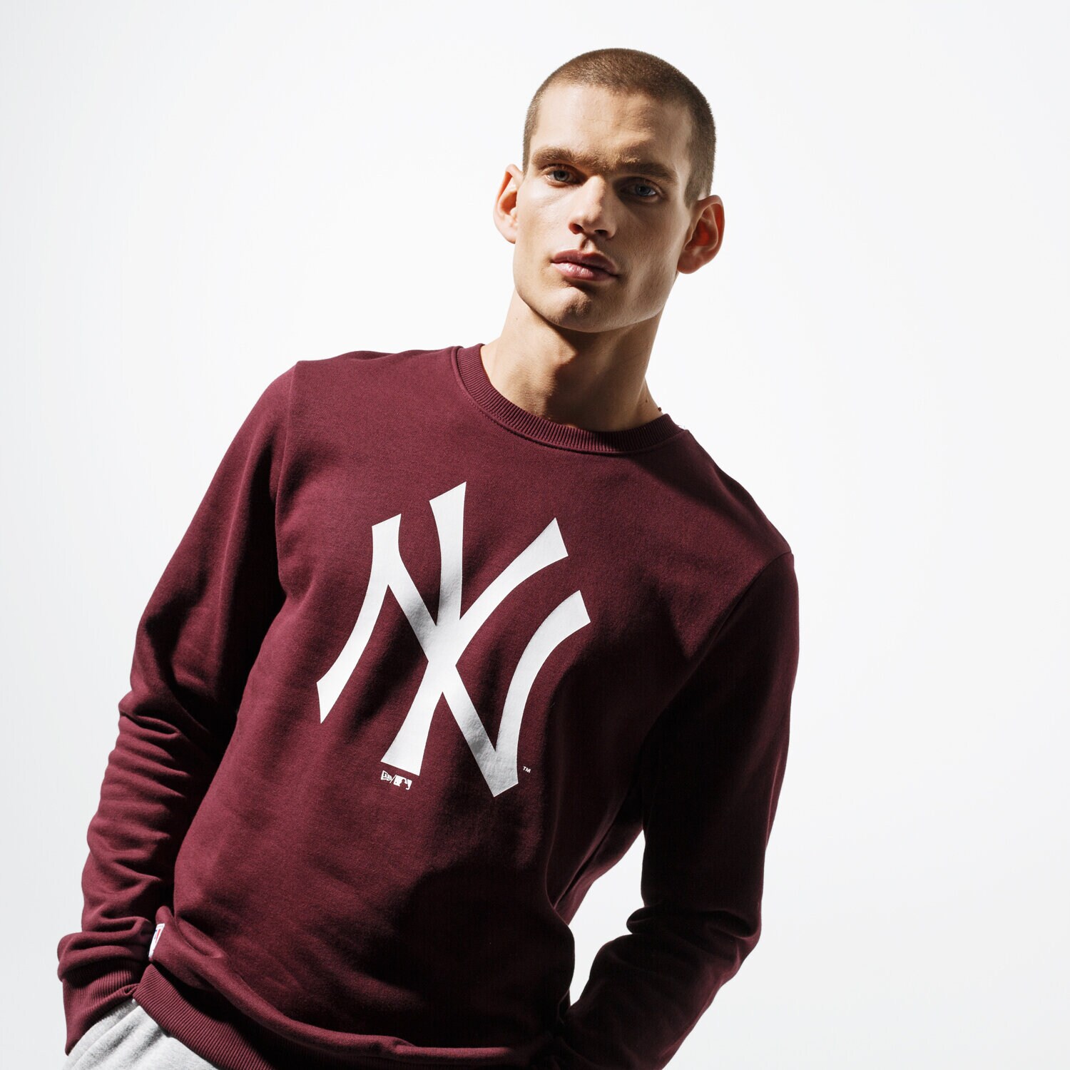 Herren NEW ERA SWEATSHIRT MLB APPAREL NYY CARDINAL NEW YORK YANKEES 11863703 Dunkelrot