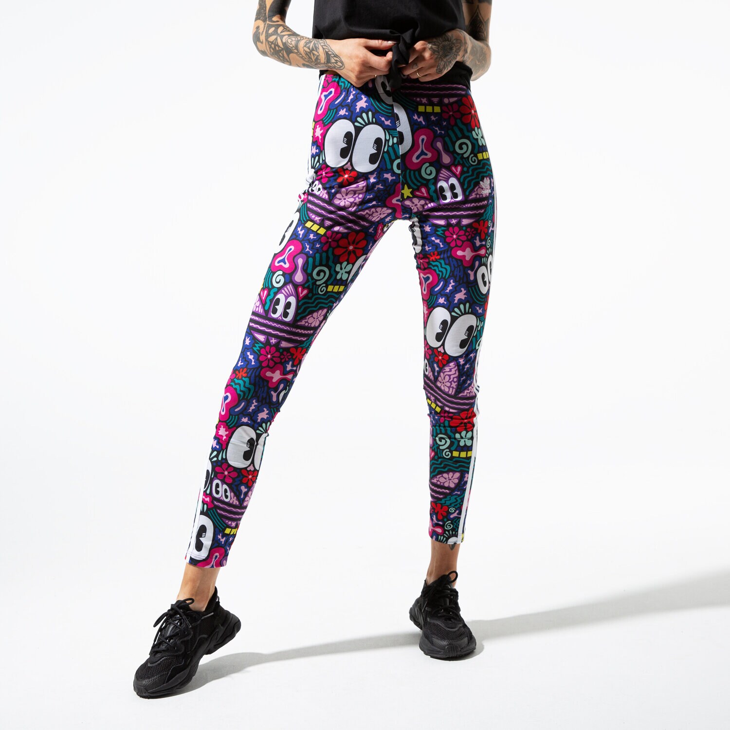 Damen Hosen ADIDAS LEGGINGS 3 STRIPES TIGHT DV2671 Multicolor