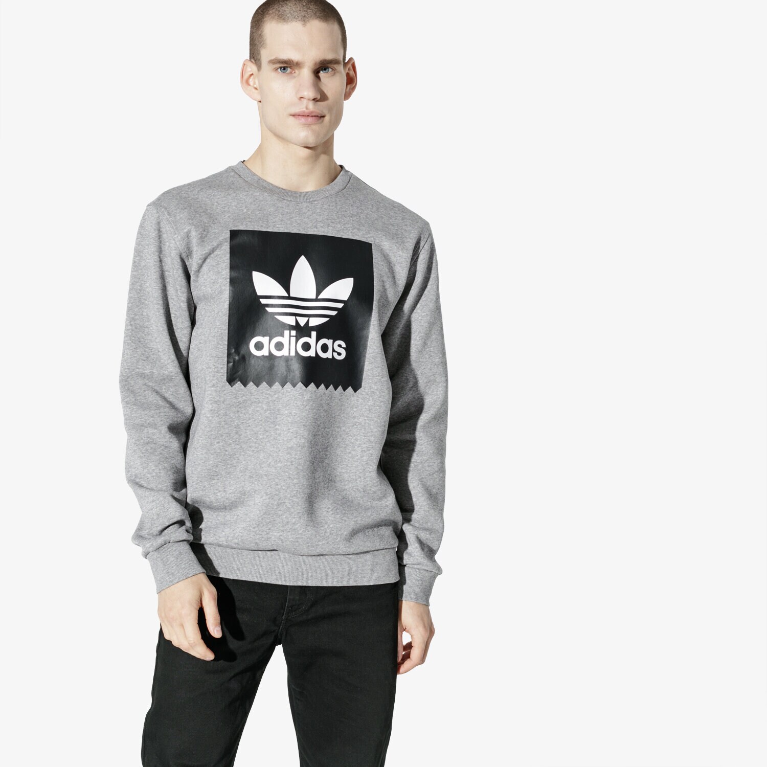 Herren ADIDAS SWEATSHIRT BB CREWNECK DU8330 Grau