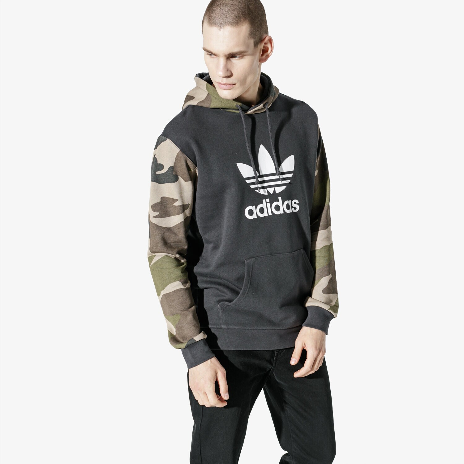 Herren ADIDAS SWEATSHIRT CAMO OTH HOODY DV2023 Schwarz