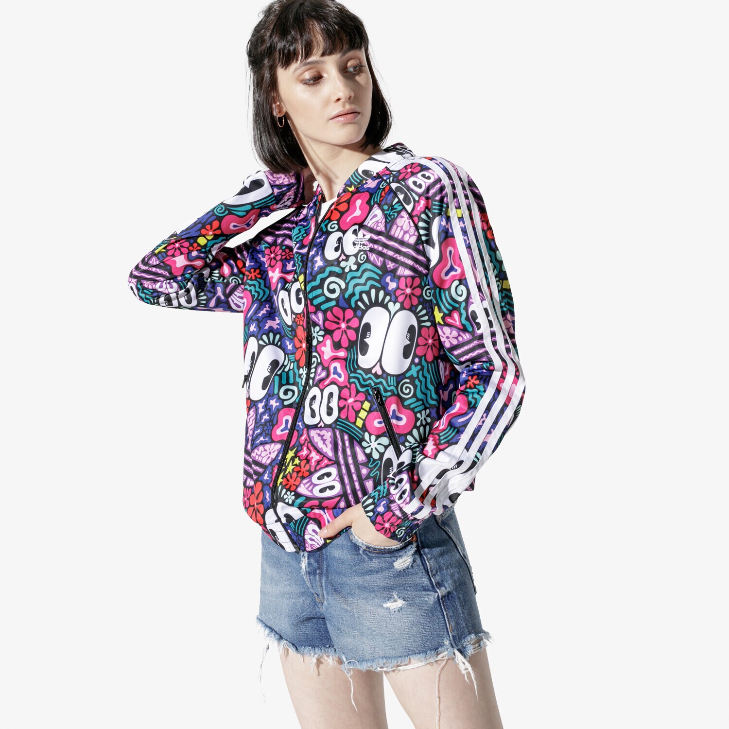 Damen ADIDAS SWEATSHIRT SST TRACK TOP DV2659 Multicolor