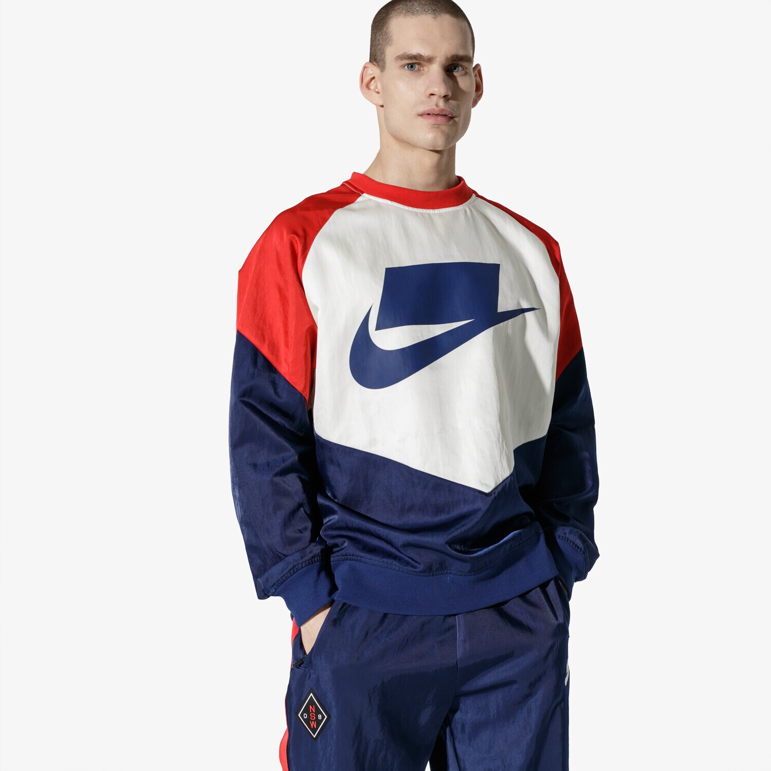 Herren NIKE SWEATSHIRT M NSW NSP CREW WVN AR1642-492 Multicolor