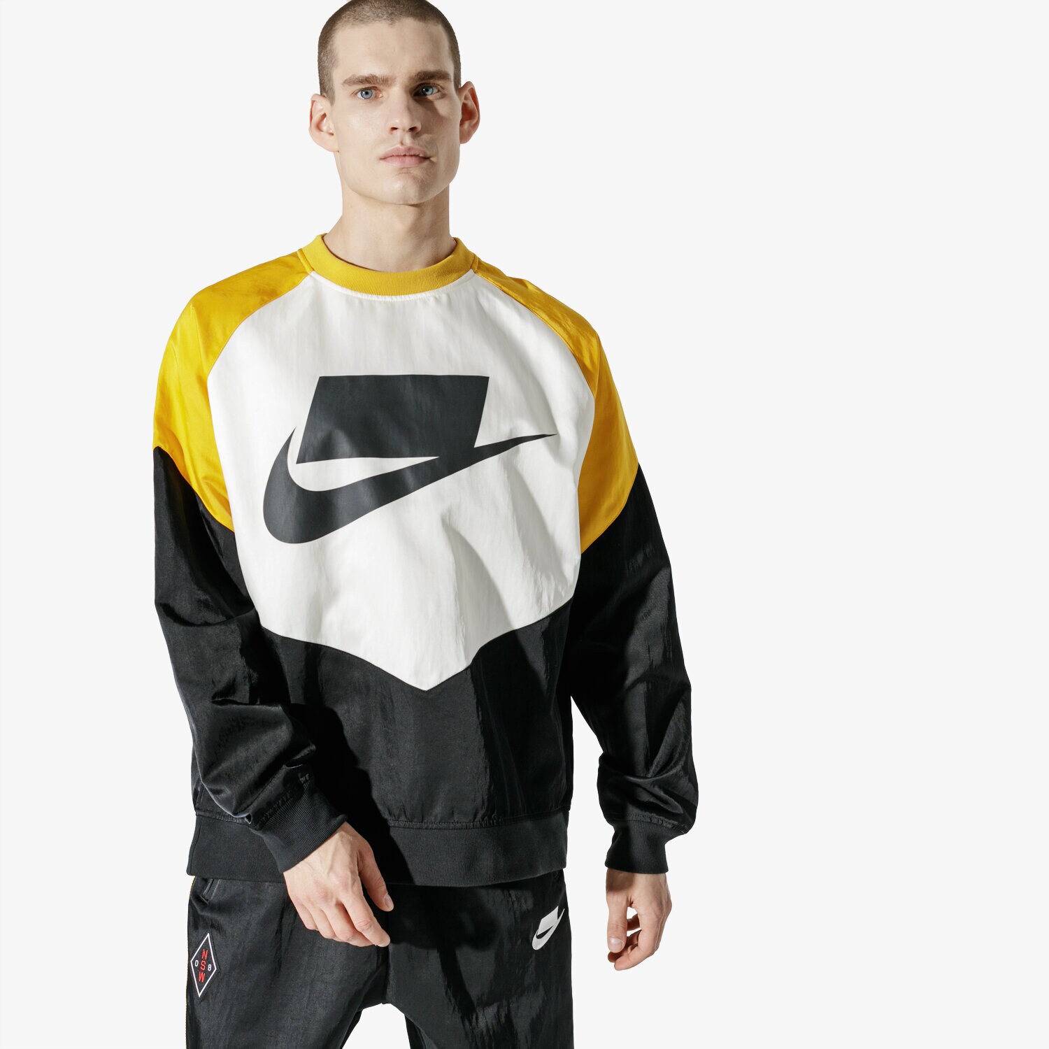 Herren NIKE SWEATSHIRT M NSW NSP CREW WVN AR1642-010 Multicolor