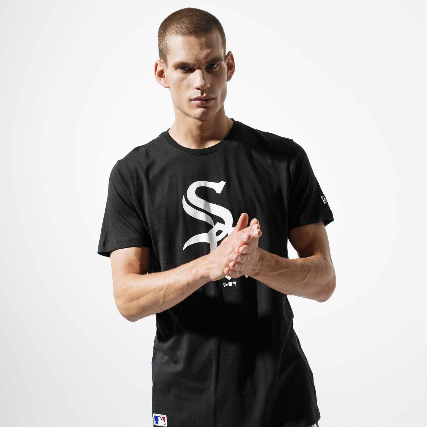 Herren T-Shirt NEW ERA T-SHIRT SS MLB LOGO CHICAGO WHITE SOX BLACK 11203999 Schwarz