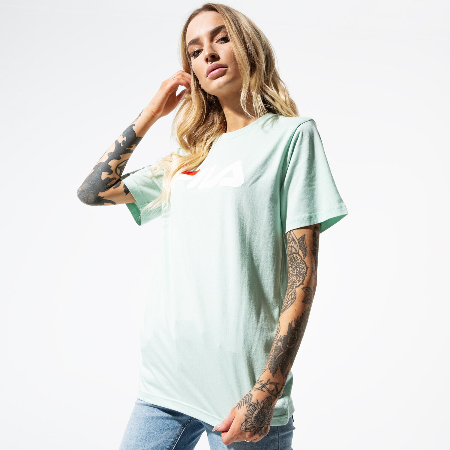 Damen T-Shirt FILA T-SHIRT SS PURE SHORT SLEEVE SHIRT 681093A204 Grün