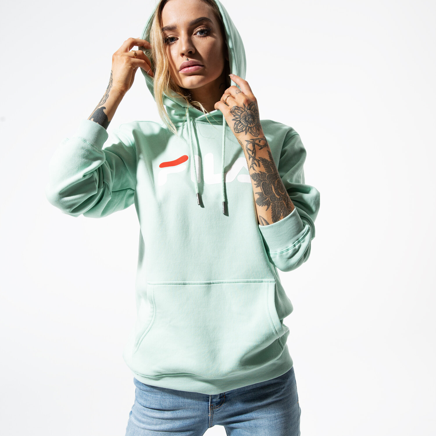Damen FILA SWEATSHIRT PURE HOODY 681090A204 Grün
