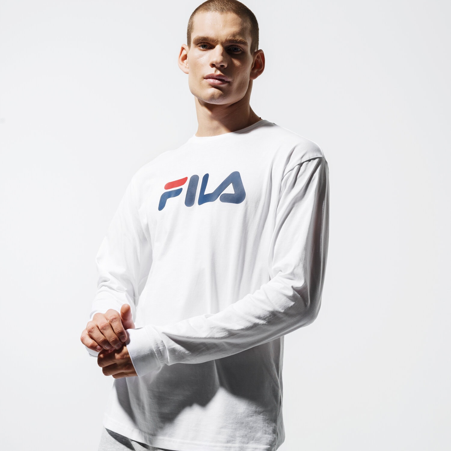Herren T-Shirt FILA T-SHIRT PURE LONG SLEEVE SHIRT 681092M67 Weiß