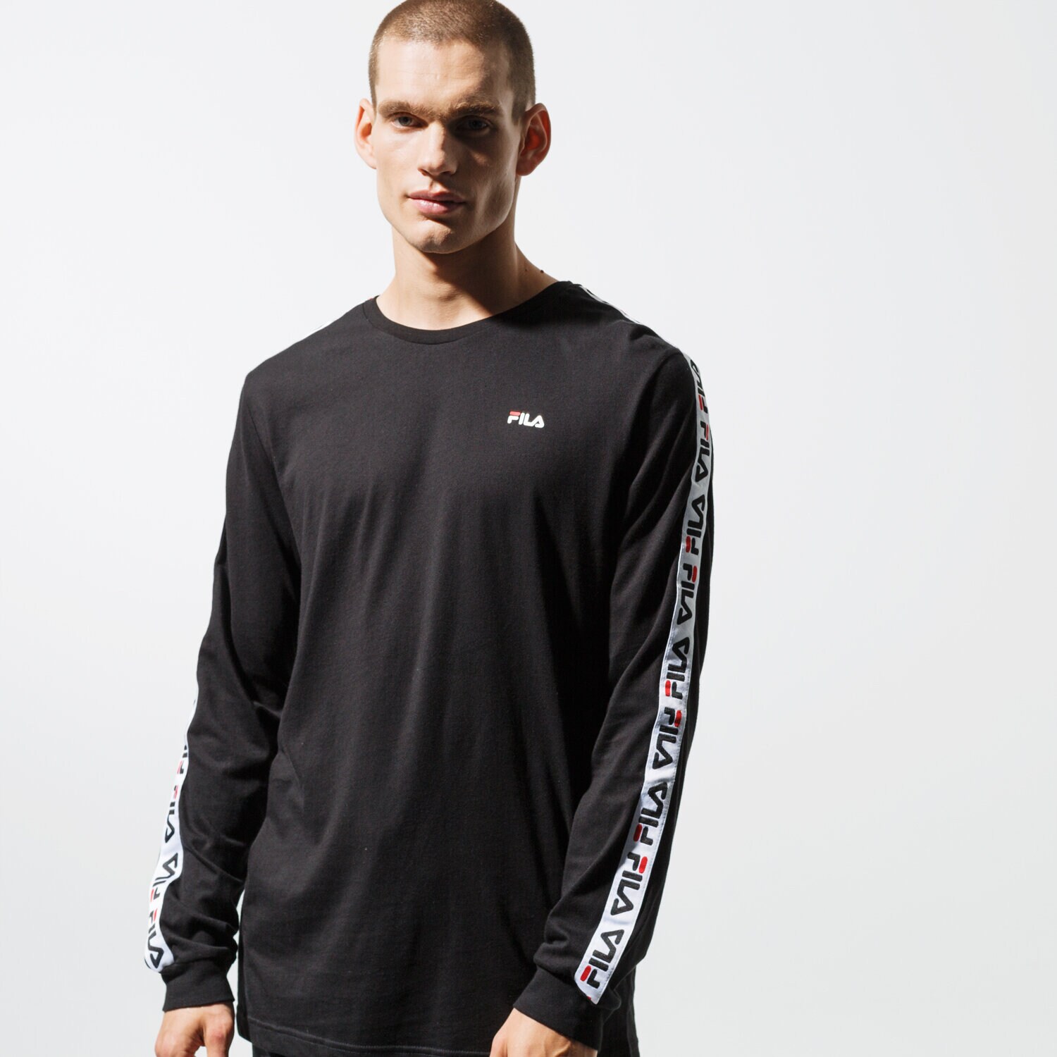 Herren T-Shirt FILA T-SHIRT LS FABRICE LONG SLEEVE SHIRT 687234002 Schwarz