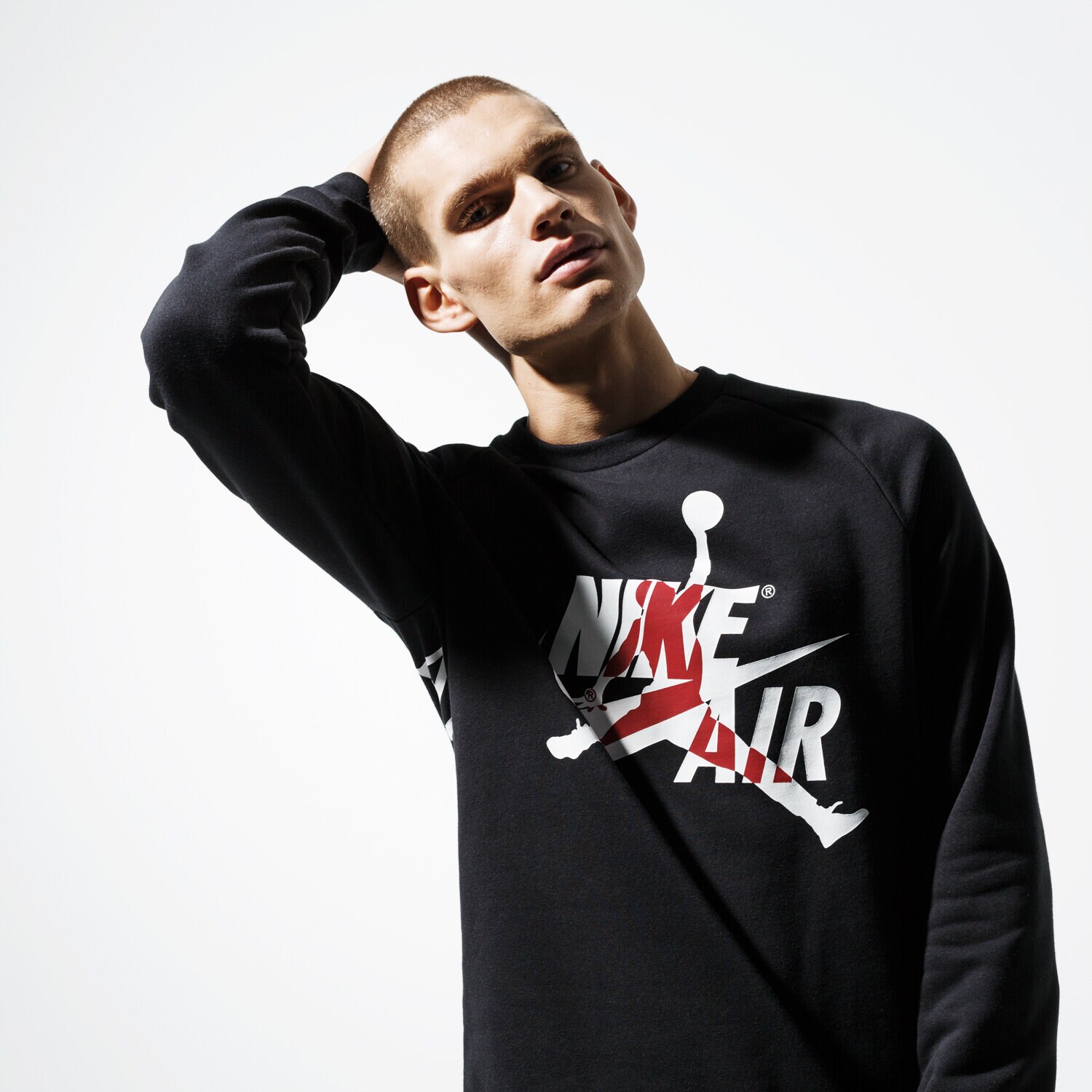 Herren JORDAN SWEATSHIRT M J JUMPMAN CLASSICS CREW BV6006-010 Schwarz