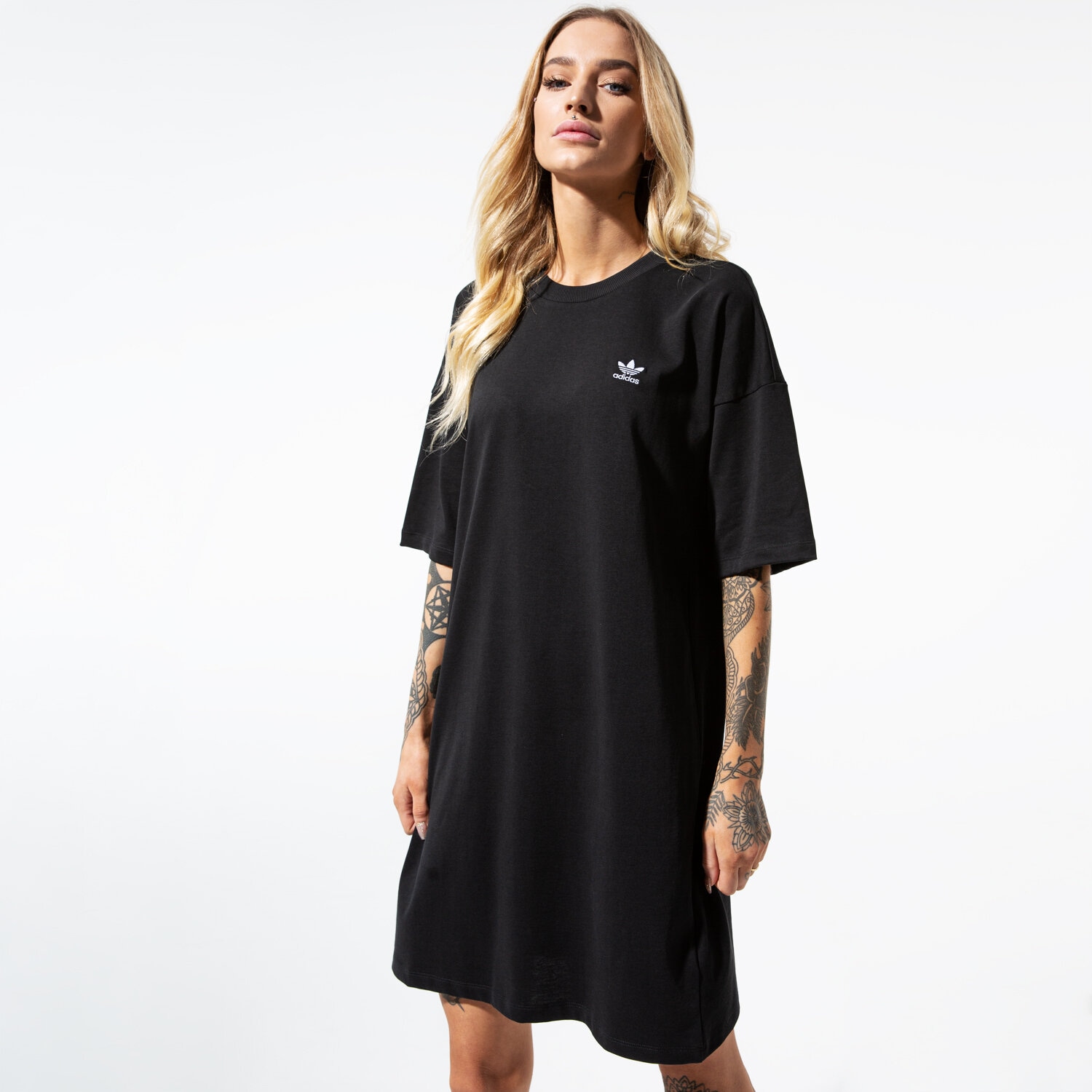 Damen Kleid ADIDAS KLEID TREFOIL TRAININGSANZUGS DV2607 Schwarz